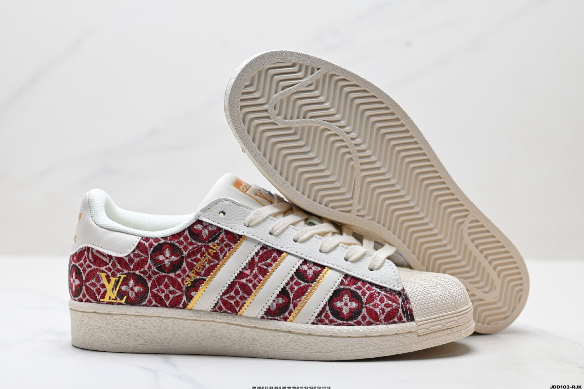 Adidas Originals Superstar 阿迪达斯 三叶草 贝壳头’DIY’系列低帮经典百搭休闲运动板鞋 BZ9863 尺码:36 36.5 37 38 38.5 39 40 40.5 41 42 42.5 43 44 45 ID:JDD103-RJK
