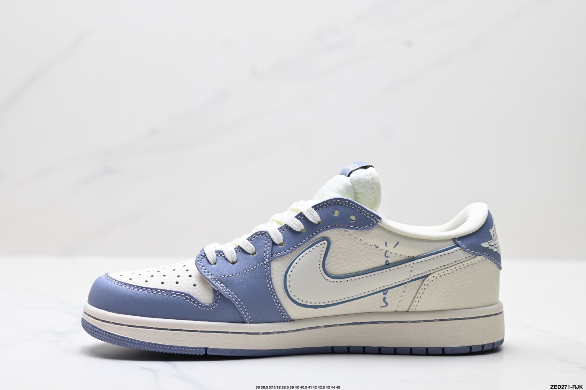 Nike Air Jordan 1 x Travis Scott AJ1倒勾 乔一倒钩 ‘DIY’定制 耐克 低帮文化篮球鞋 DZ5899-018