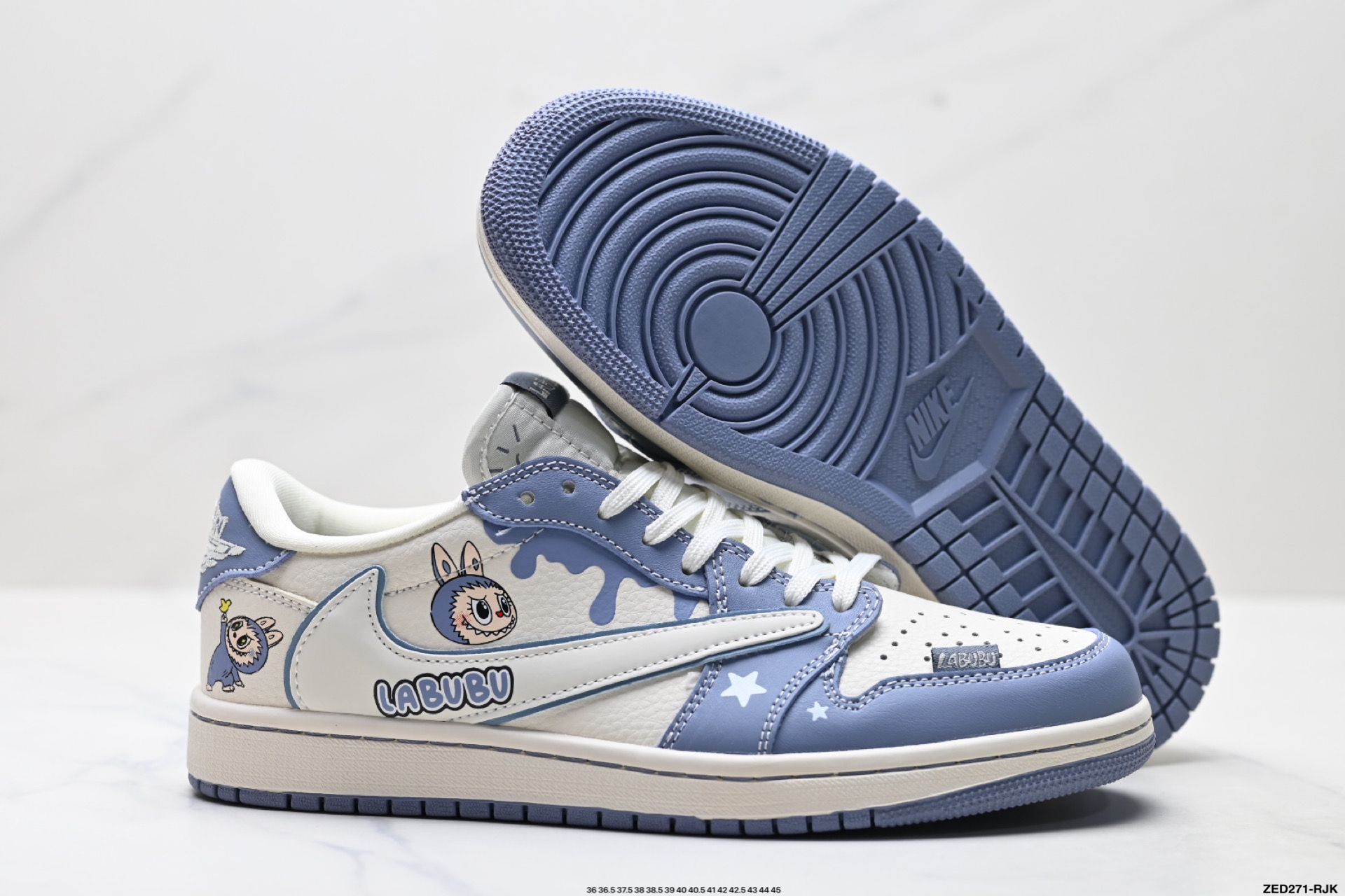 Nike Air Jordan 1 x Travis Scott AJ1倒勾 乔一倒钩 ‘DIY’定制 耐克 低帮文化篮球鞋 DZ5899-018