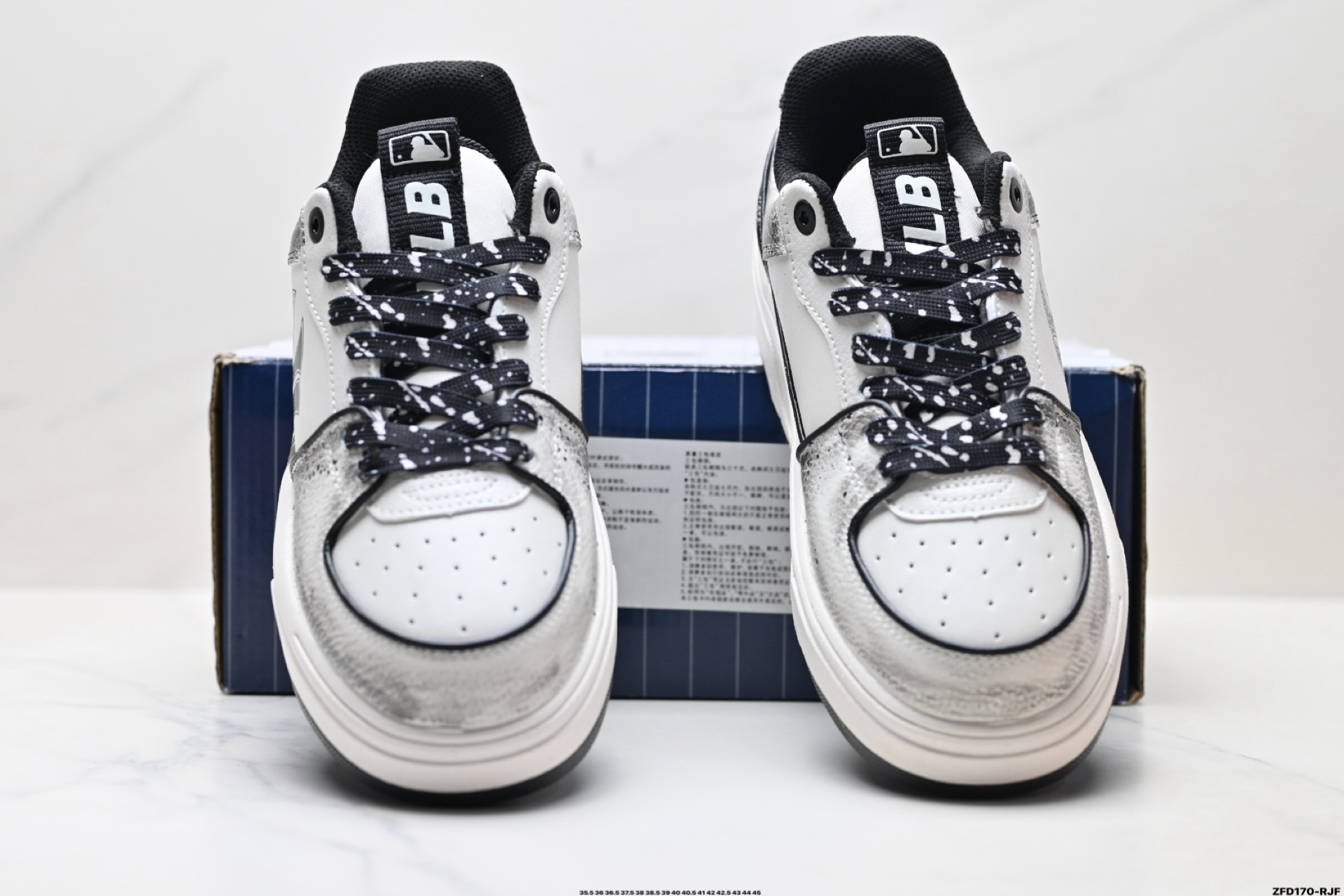 MLB Chunky Liner PU ‘DIY定制’ 简约时尚 百搭 包裹性保暖防滑防水减震 低帮 板鞋 3ASXCA12N