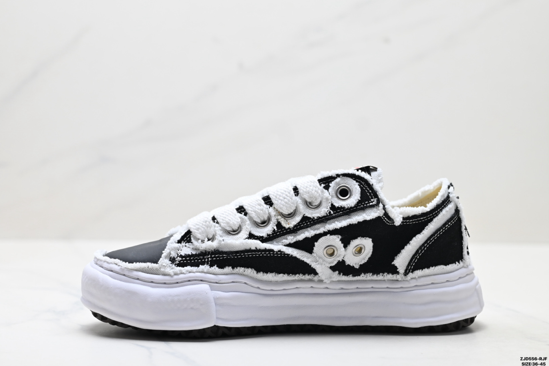 MIHARA YASUHIRO三原康裕 Hank 运动 低帮 MMY时尚帆布板鞋 溶解洞洞凉鞋变形溶解雪糕