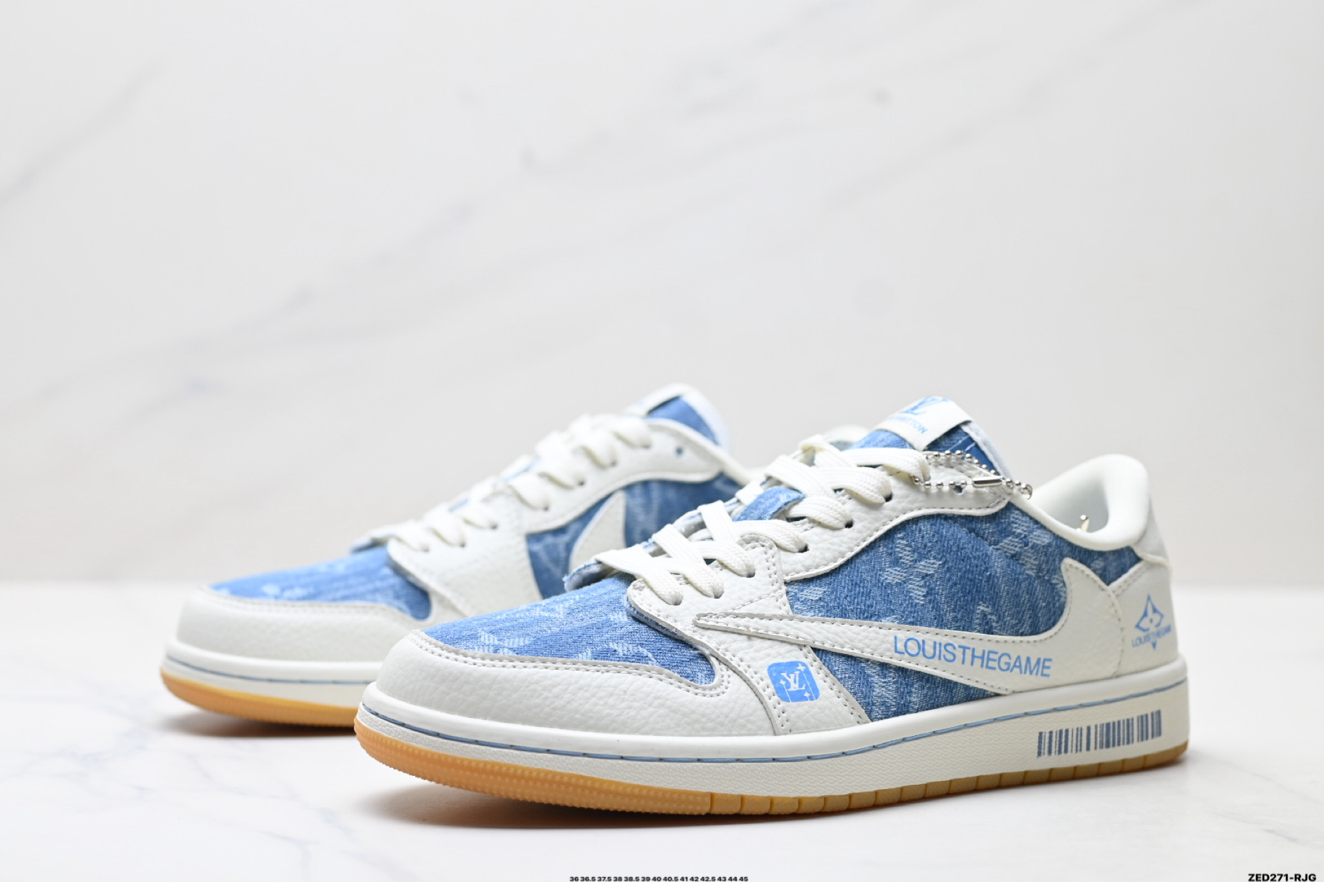 Nike Air Jordan 1 x Travis Scott AJ1倒勾 乔一倒钩 ‘DIY’定制 耐克 低帮文化篮球鞋 SC0601-053