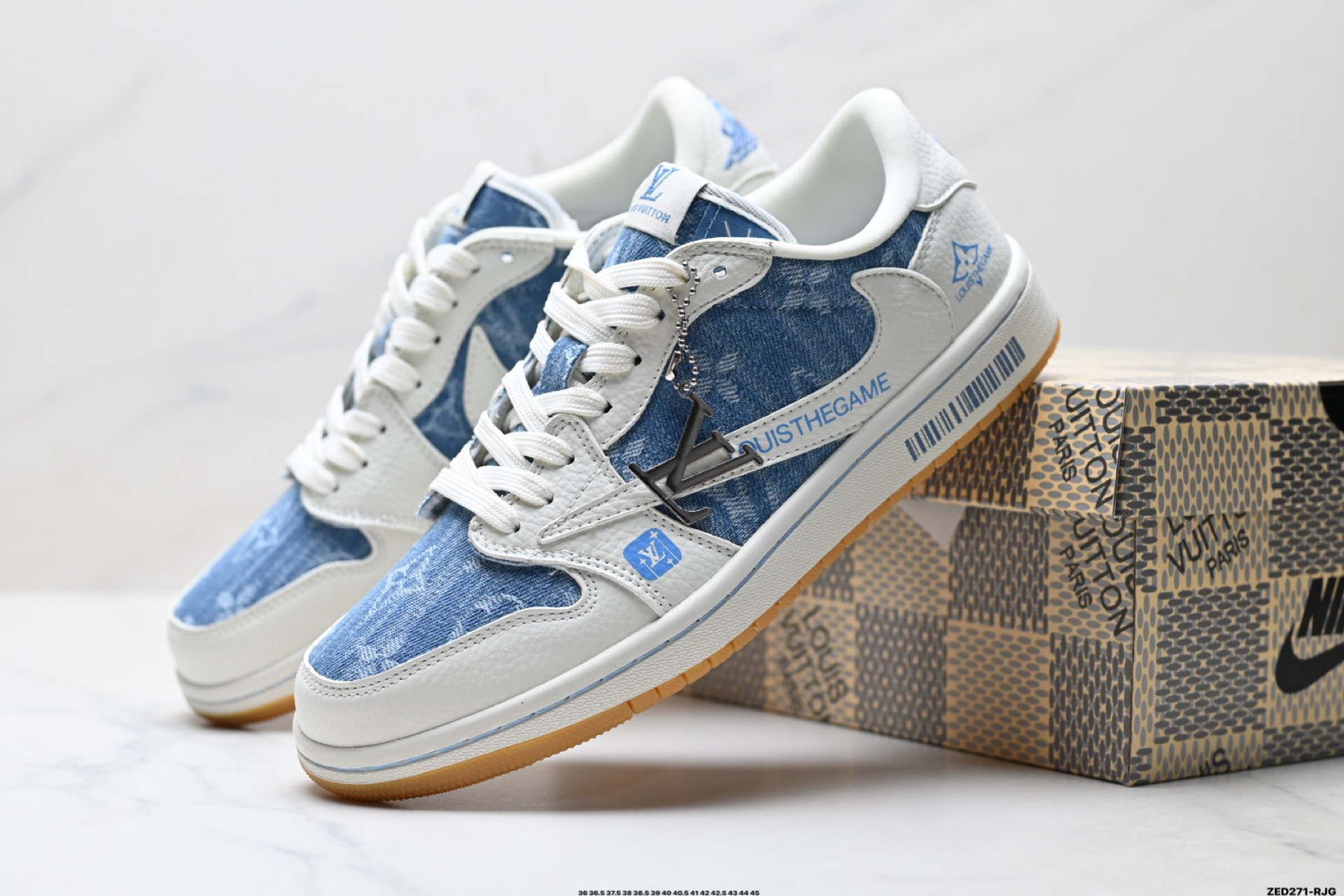 Nike Air Jordan 1 x Travis Scott AJ1倒勾 乔一倒钩 ‘DIY’定制 耐克 低帮文化篮球鞋 SC0601-053