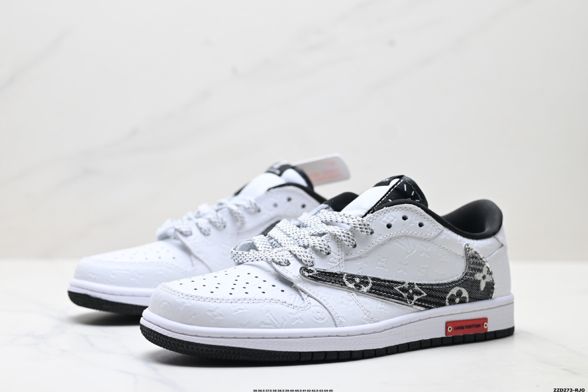 Nike Air Jordan 1 x Travis Scott AJ1倒勾 乔一倒钩 ‘DIY’定制 耐克 低帮文化篮球鞋 XS2025-077