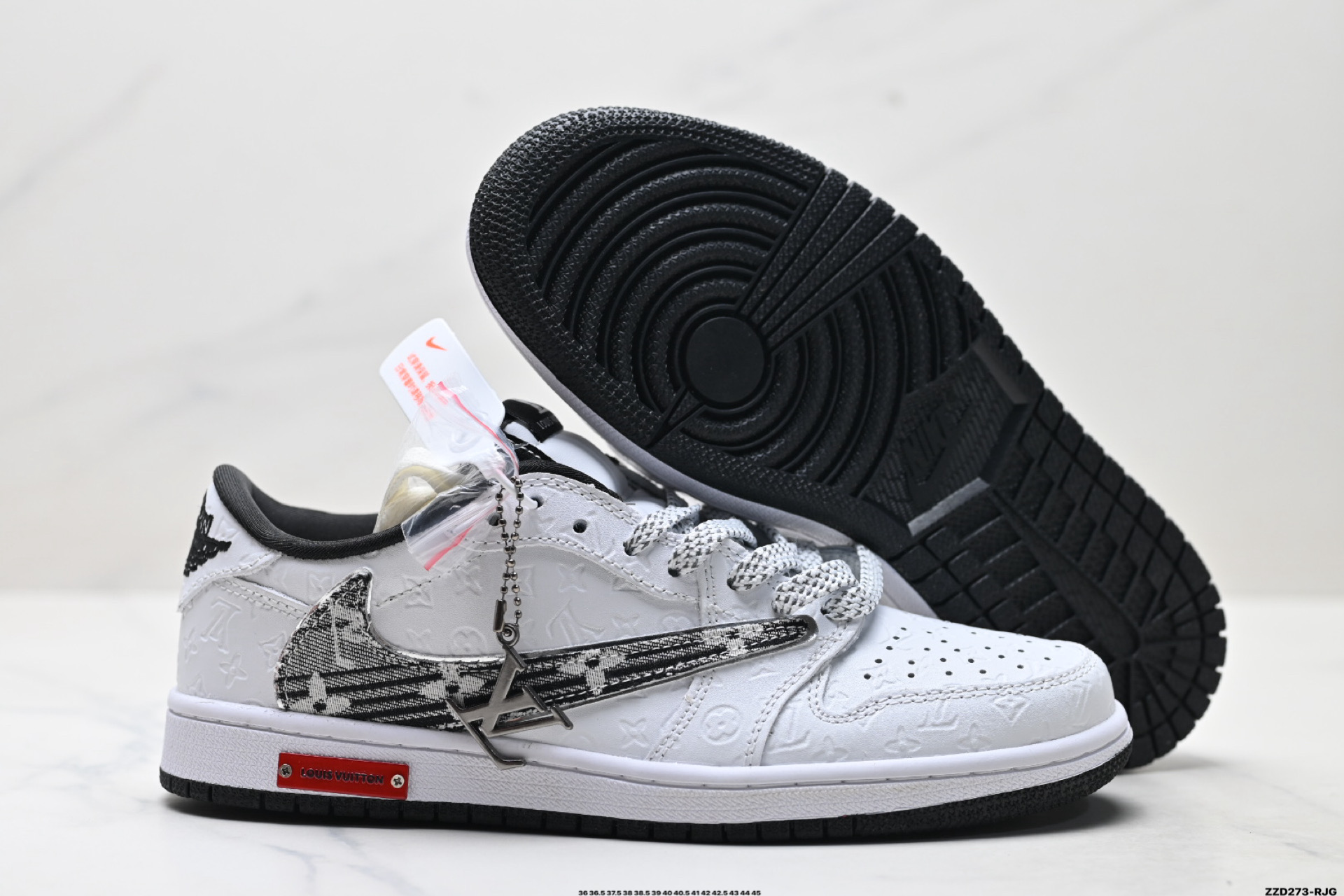 Nike Air Jordan 1 x Travis Scott AJ1倒勾 乔一倒钩 ‘DIY’定制 耐克 低帮文化篮球鞋 XS2025-077