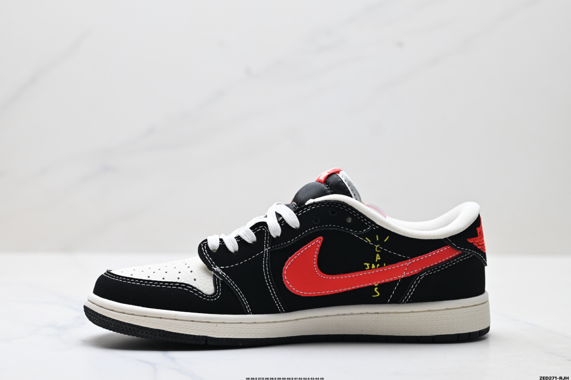 Nike Air Jordan 1 x Travis Scott AJ1倒勾 乔一倒钩 ‘DIY’定制 耐克 低帮文化篮球鞋 XS2025-078