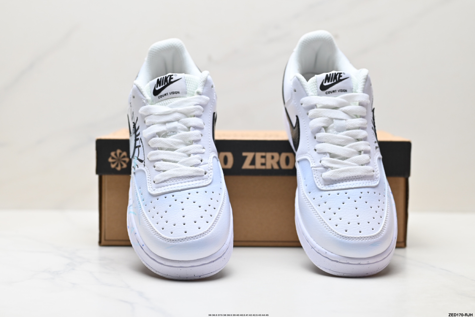 NIKE COURT VISION LO ‘DIY’定制 低帮百搭 透气休闲运动板鞋 DH3158-101