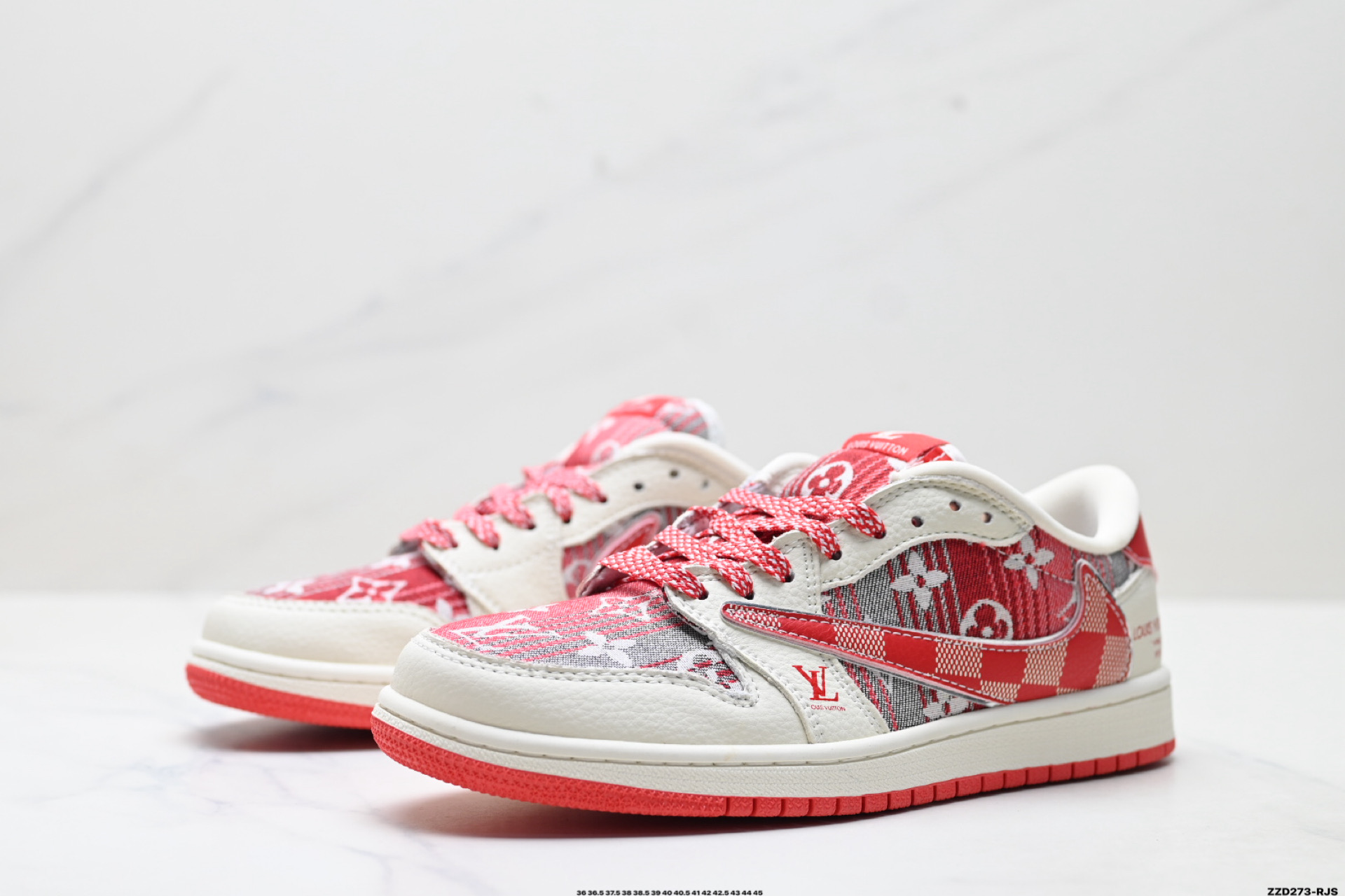 Nike Air Jordan 1 x Travis Scott AJ1倒勾 乔一倒钩 ‘DIY’定制 耐克 低帮文化篮球鞋 XS2025-067