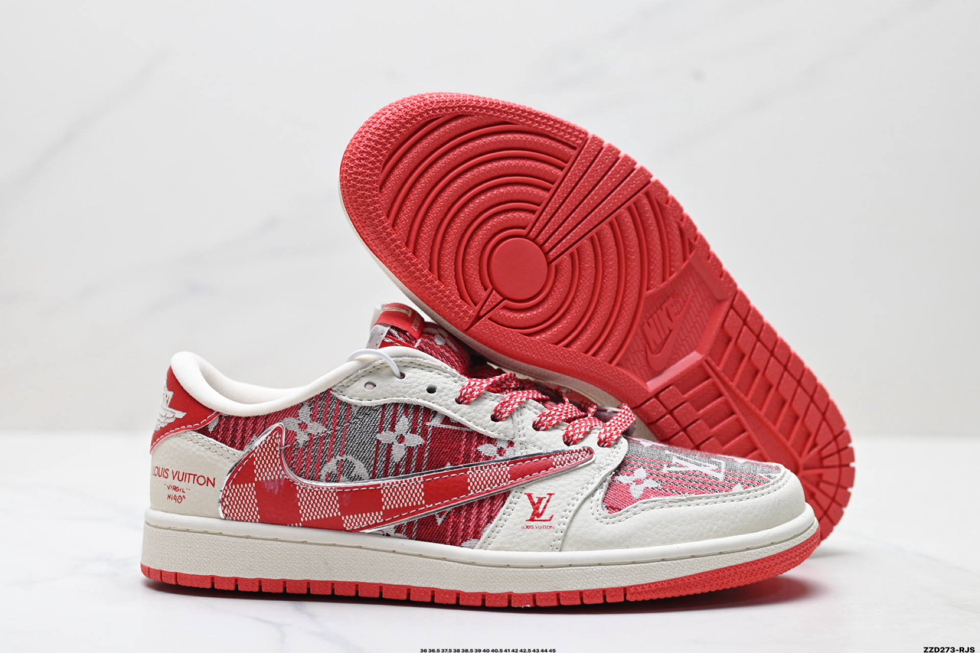 Nike Air Jordan 1 x Travis Scott AJ1倒勾 乔一倒钩 ‘DIY’定制 耐克 低帮文化篮球鞋 XS2025-067