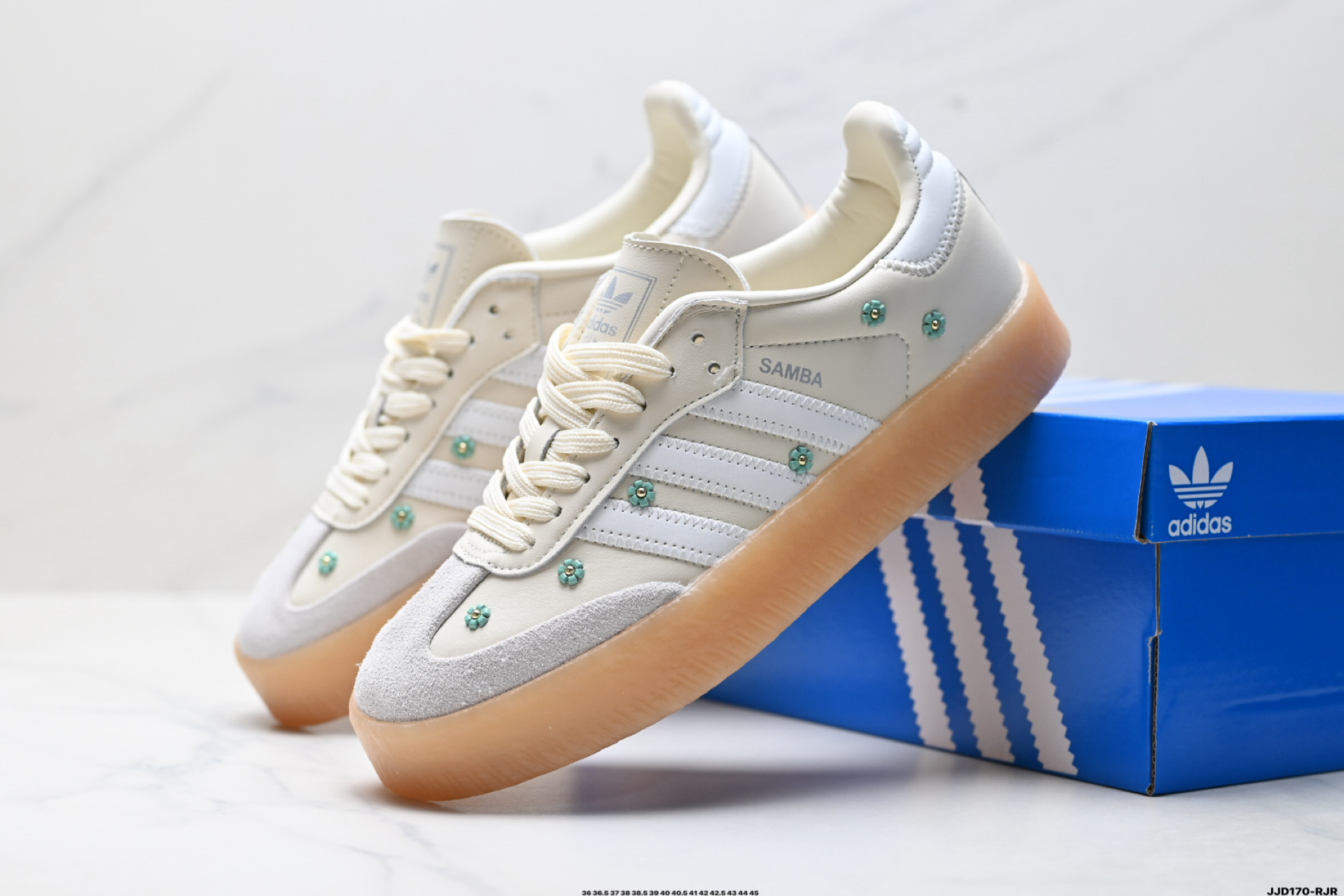Adidas Originals Samba XLG 桑巴舞系列阿迪达斯 三叶草 绅士德训足球风百搭低帮休闲运动板鞋 JS3953