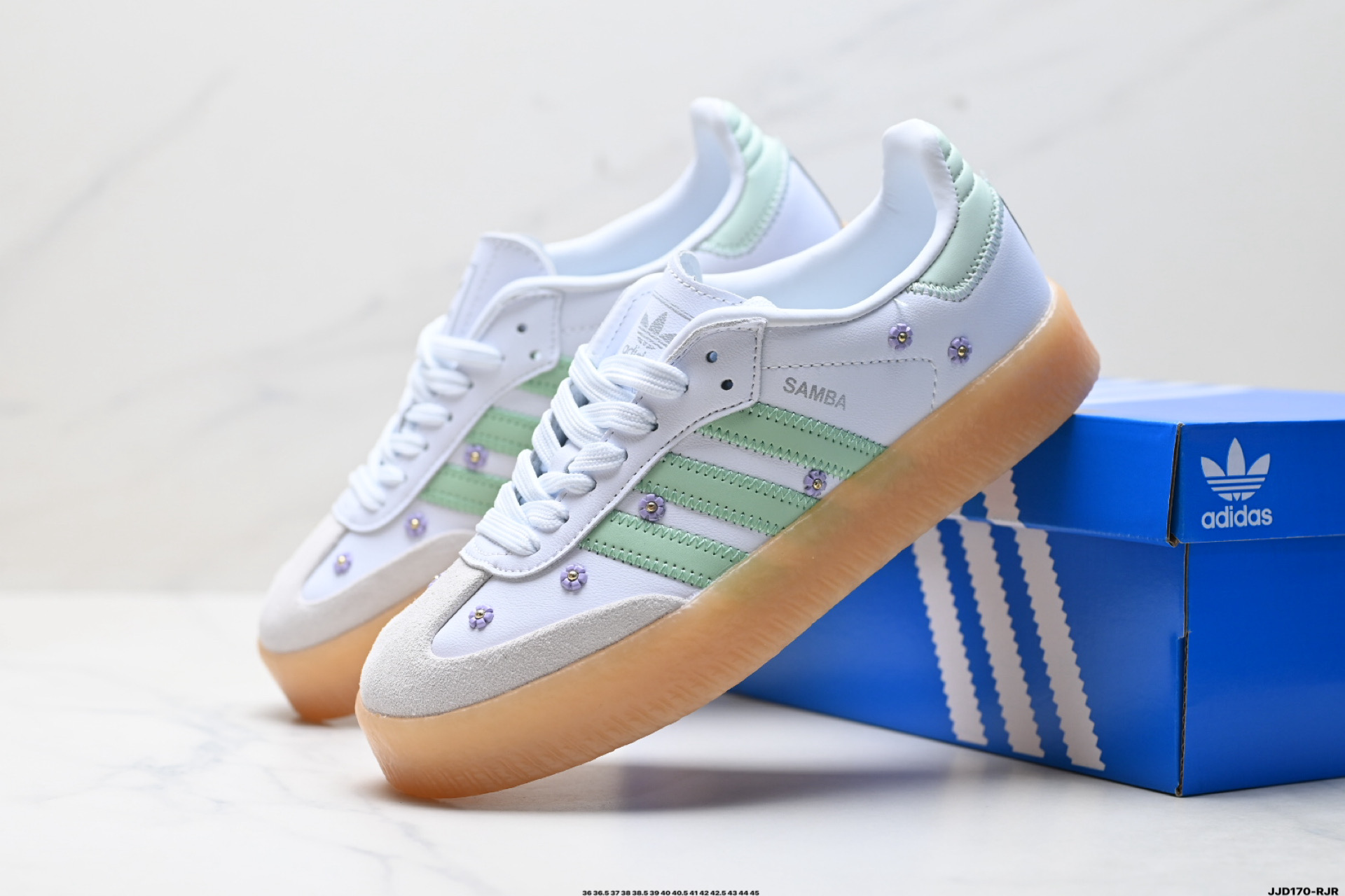 Adidas Originals Samba XLG 桑巴舞系列阿迪达斯 三叶草 绅士德训足球风百搭低帮休闲运动板鞋 JS3953