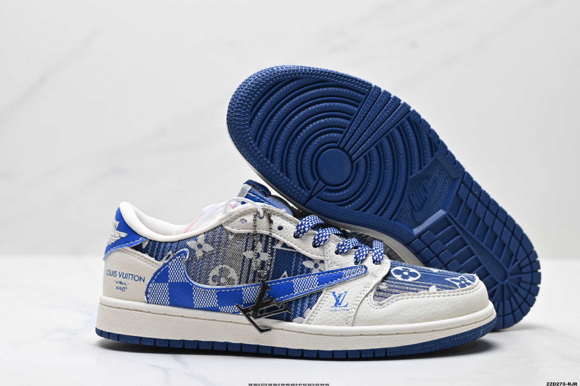 Nike Air Jordan 1 x Travis Scott AJ1倒勾 乔一倒钩 ‘DIY’定制 耐克 低帮文化篮球鞋 XS2025-075