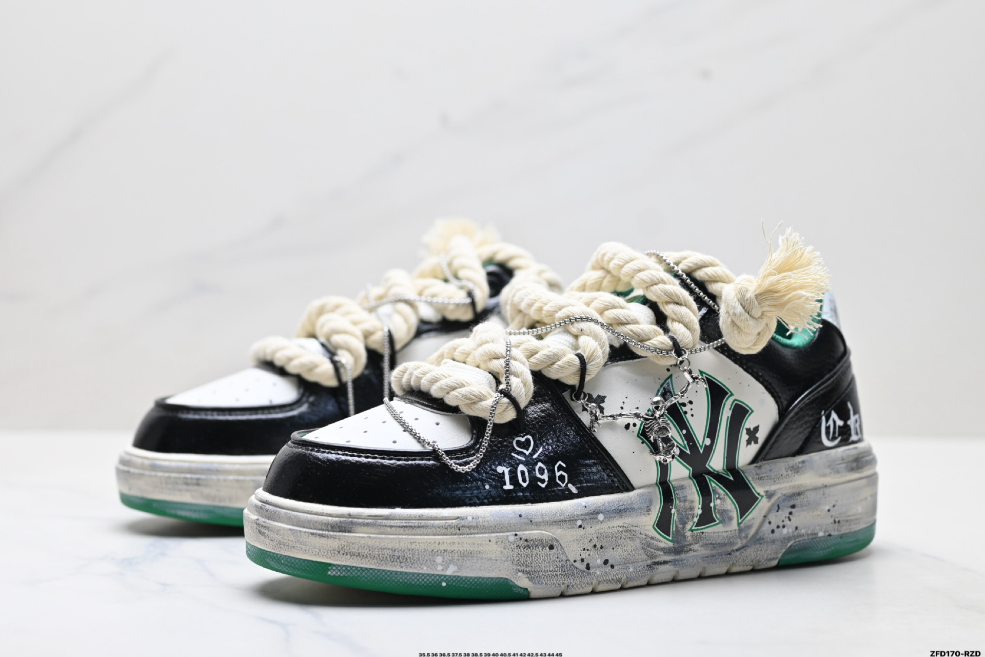 290 MLB Chunky Liner PU ‘DIY定制’ 简约时尚 百搭 包裹性保暖防滑防水减震 低帮 板鞋 3ASXCA12N