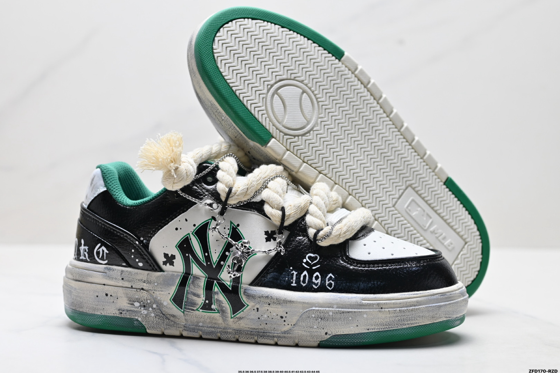 290 MLB Chunky Liner PU ‘DIY定制’ 简约时尚 百搭 包裹性保暖防滑防水减震 低帮 板鞋 3ASXCA12N