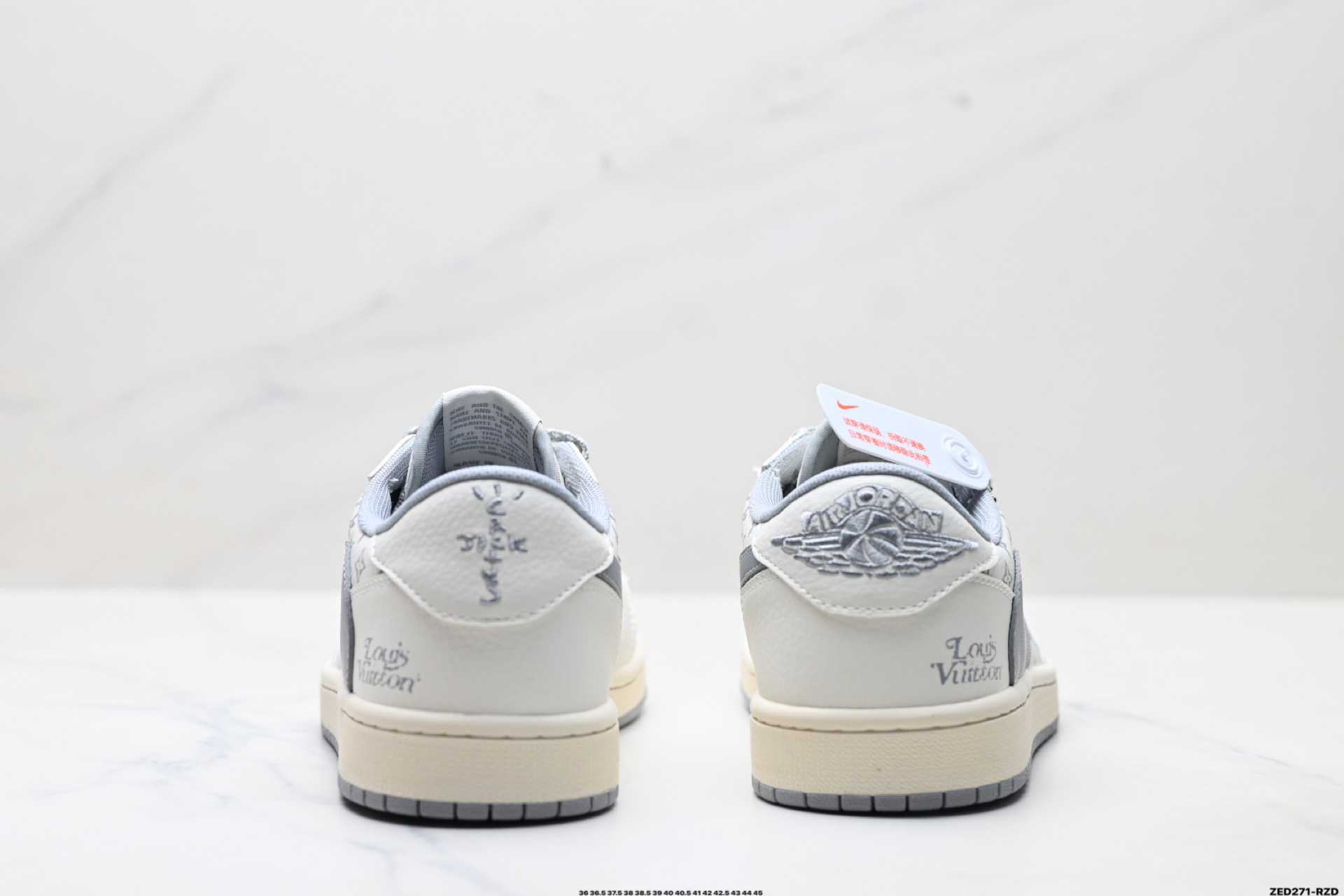 Nike Air Jordan 1 x Travis Scott AJ1倒勾 乔一倒钩 ‘DIY’定制 耐克 低帮文化篮球鞋 CS5288-502