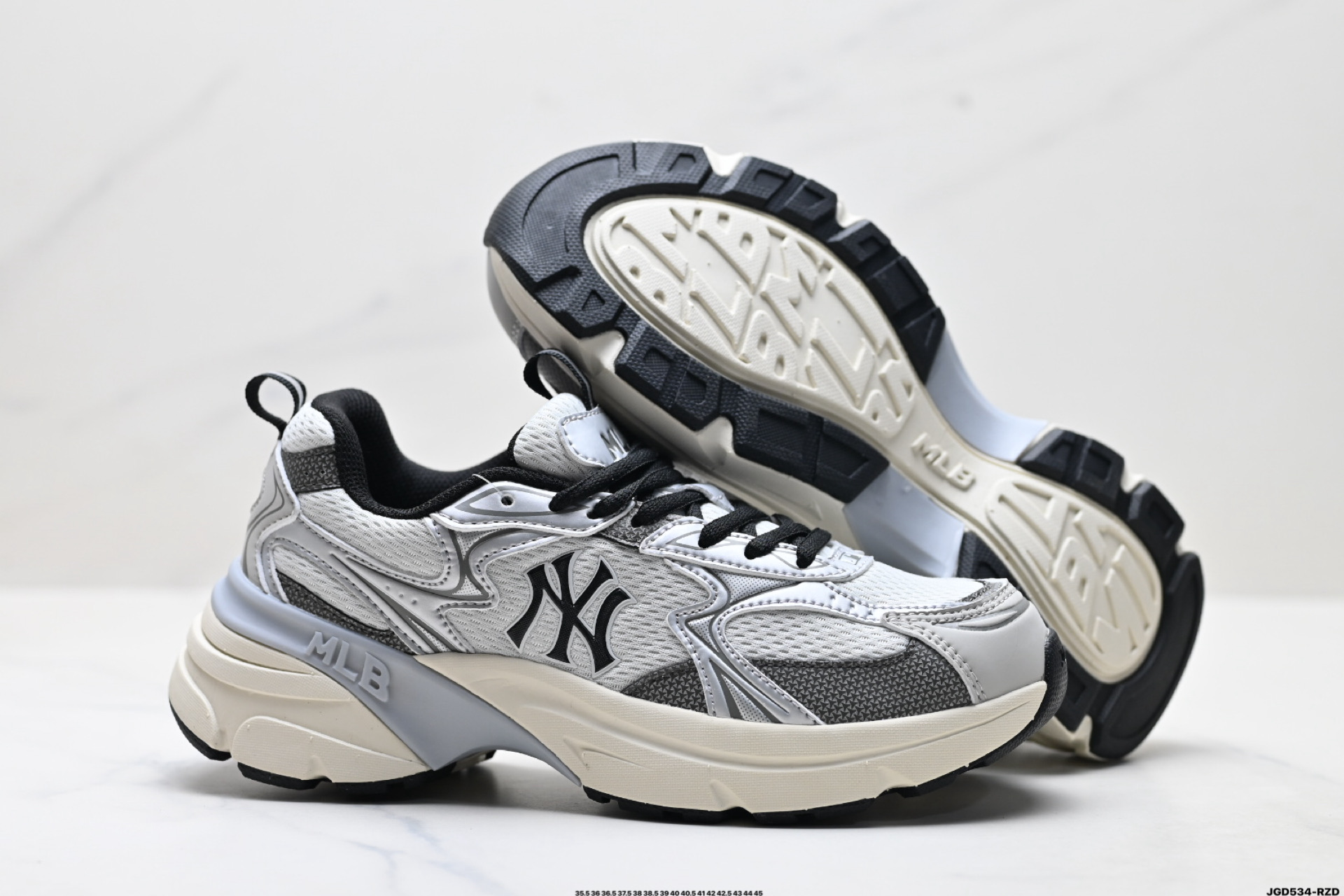 190 MLB CURVE RUNNER SPEED 百搭舒适休闲潮流厚底增高防滑耐磨 低帮 老爹鞋 3ARNC055N