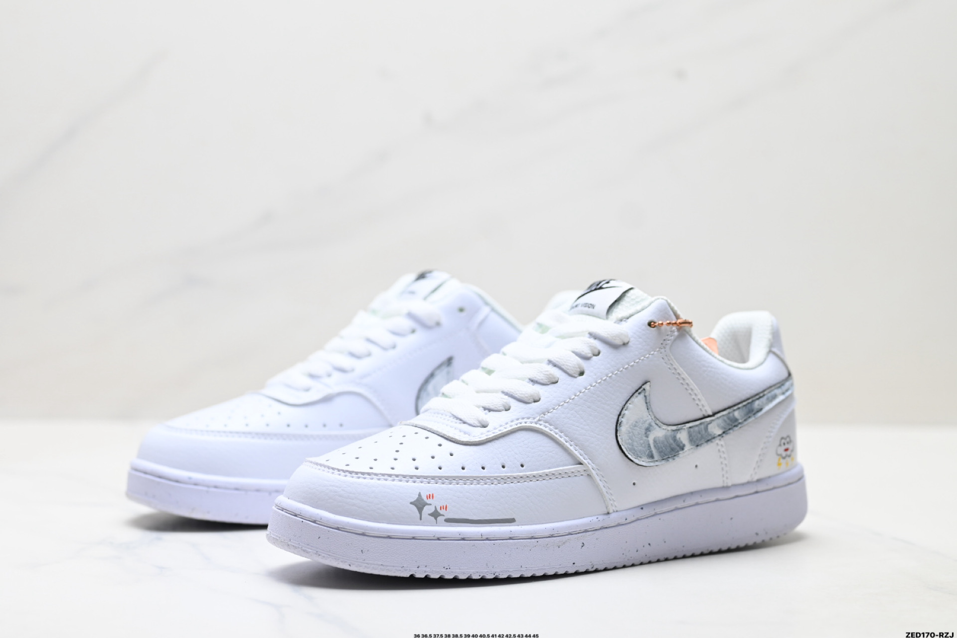 NIKE COURT VISION LO ‘DIY’定制 低帮百搭 透气休闲运动板鞋 DH3158-101