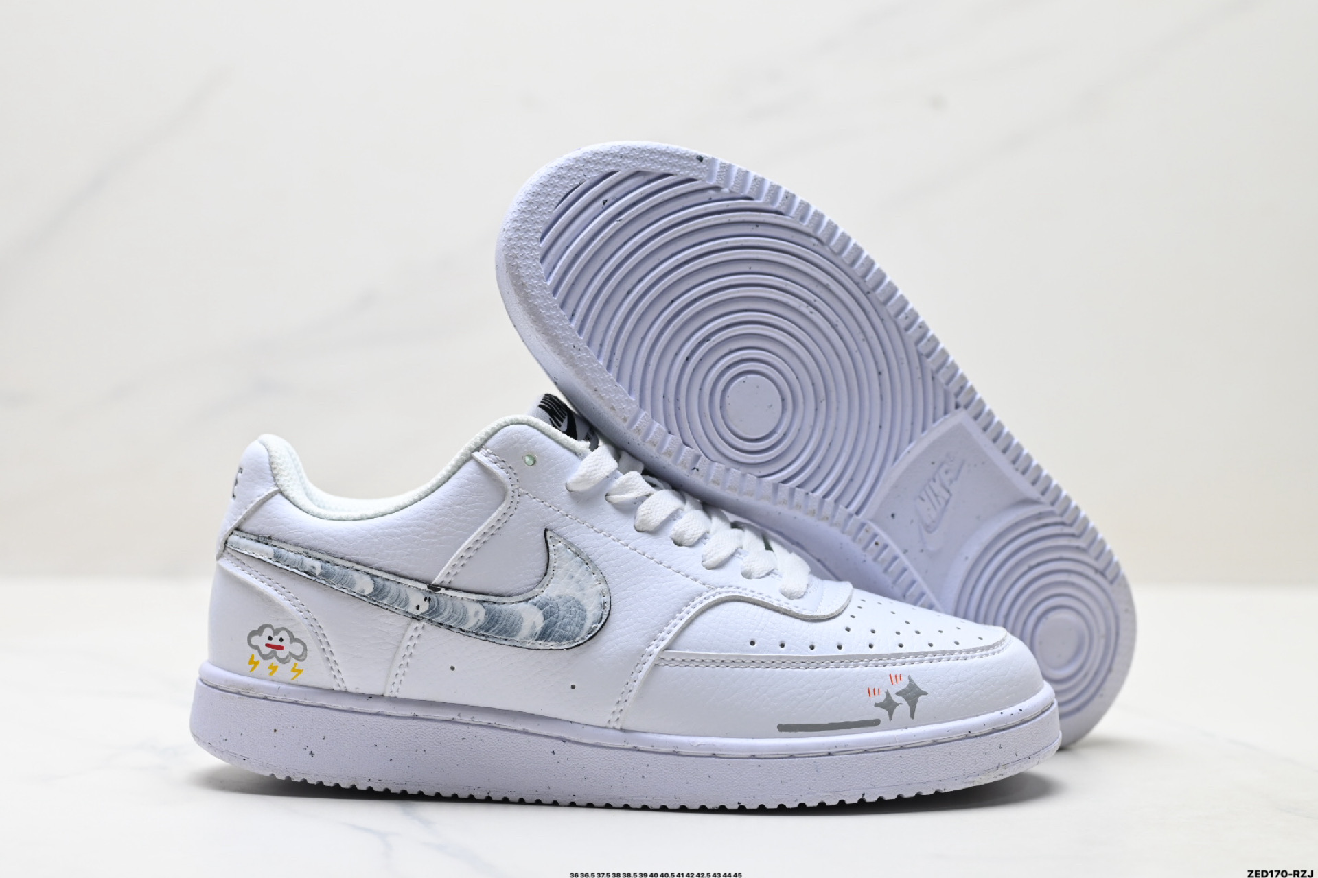 NIKE COURT VISION LO ‘DIY’定制 低帮百搭 透气休闲运动板鞋 DH3158-101