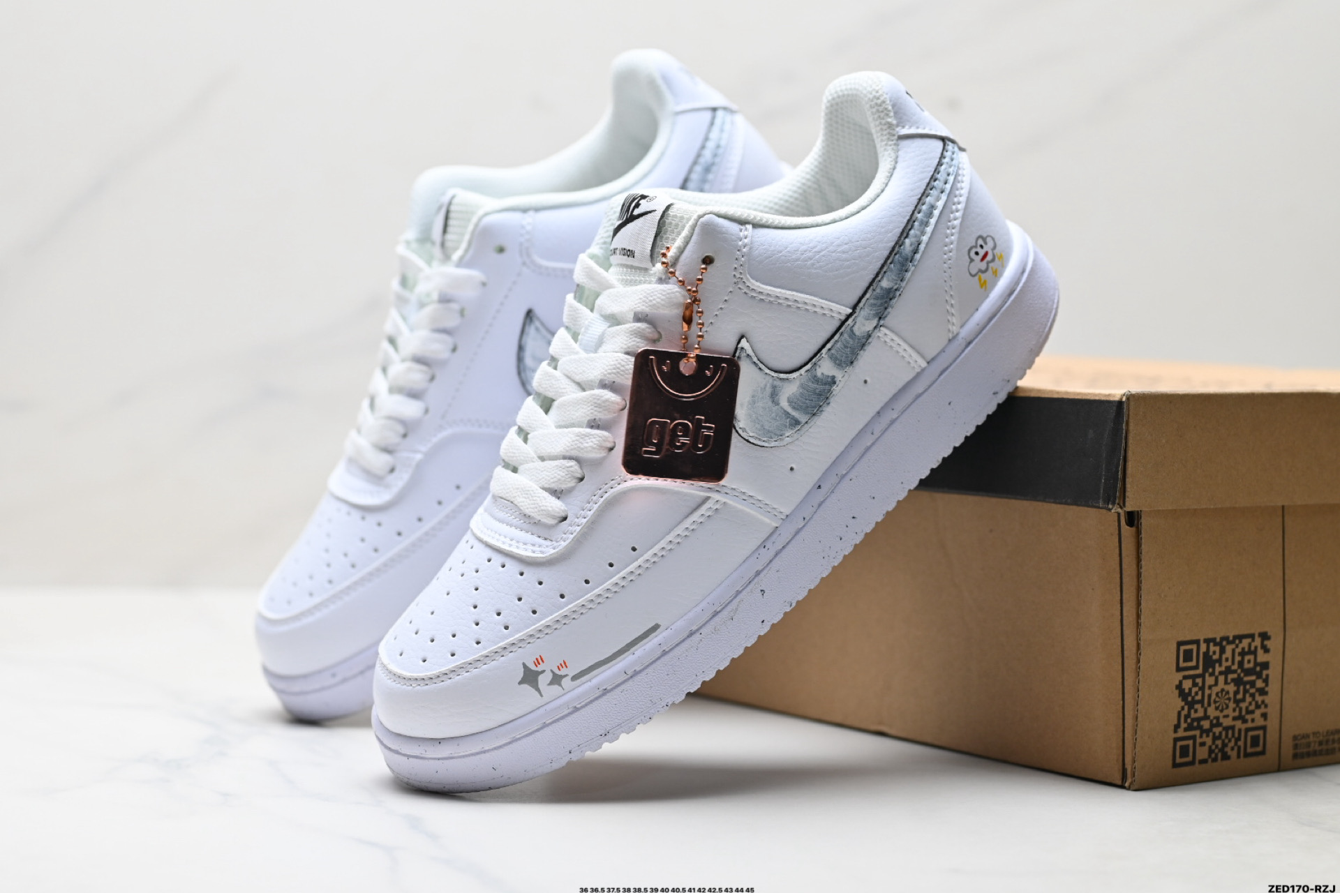 NIKE COURT VISION LO ‘DIY’定制 低帮百搭 透气休闲运动板鞋 DH3158-101