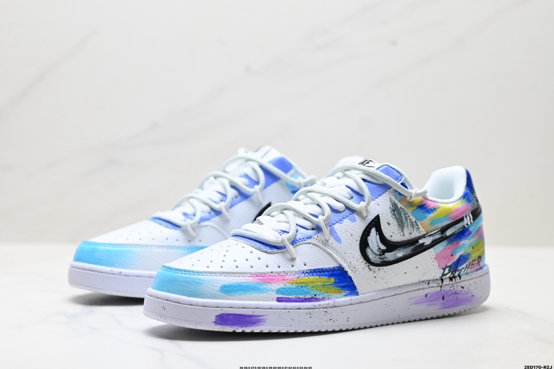 NIKE COURT VISION LO ‘DIY’定制 低帮百搭 透气休闲运动板鞋 DH3158-106