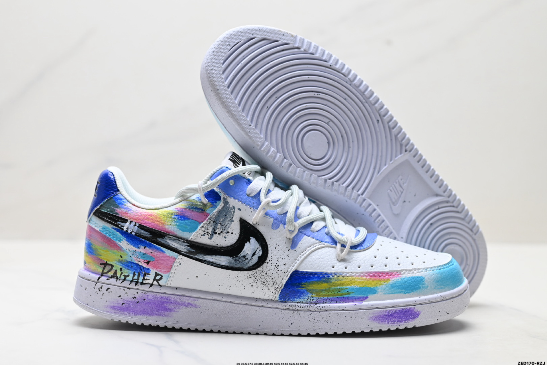 NIKE COURT VISION LO ‘DIY’定制 低帮百搭 透气休闲运动板鞋 DH3158-106