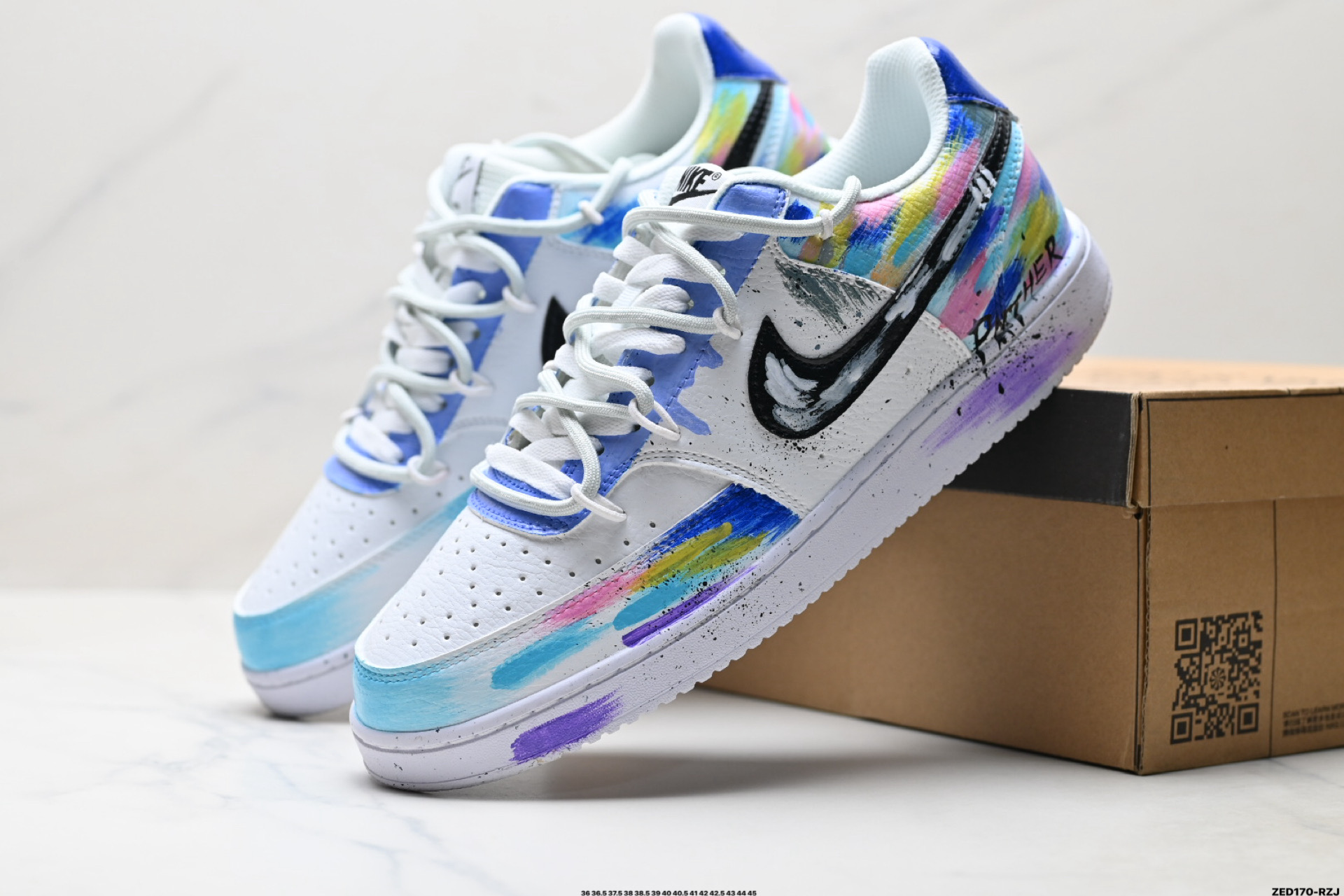 NIKE COURT VISION LO ‘DIY’定制 低帮百搭 透气休闲运动板鞋 DH3158-106