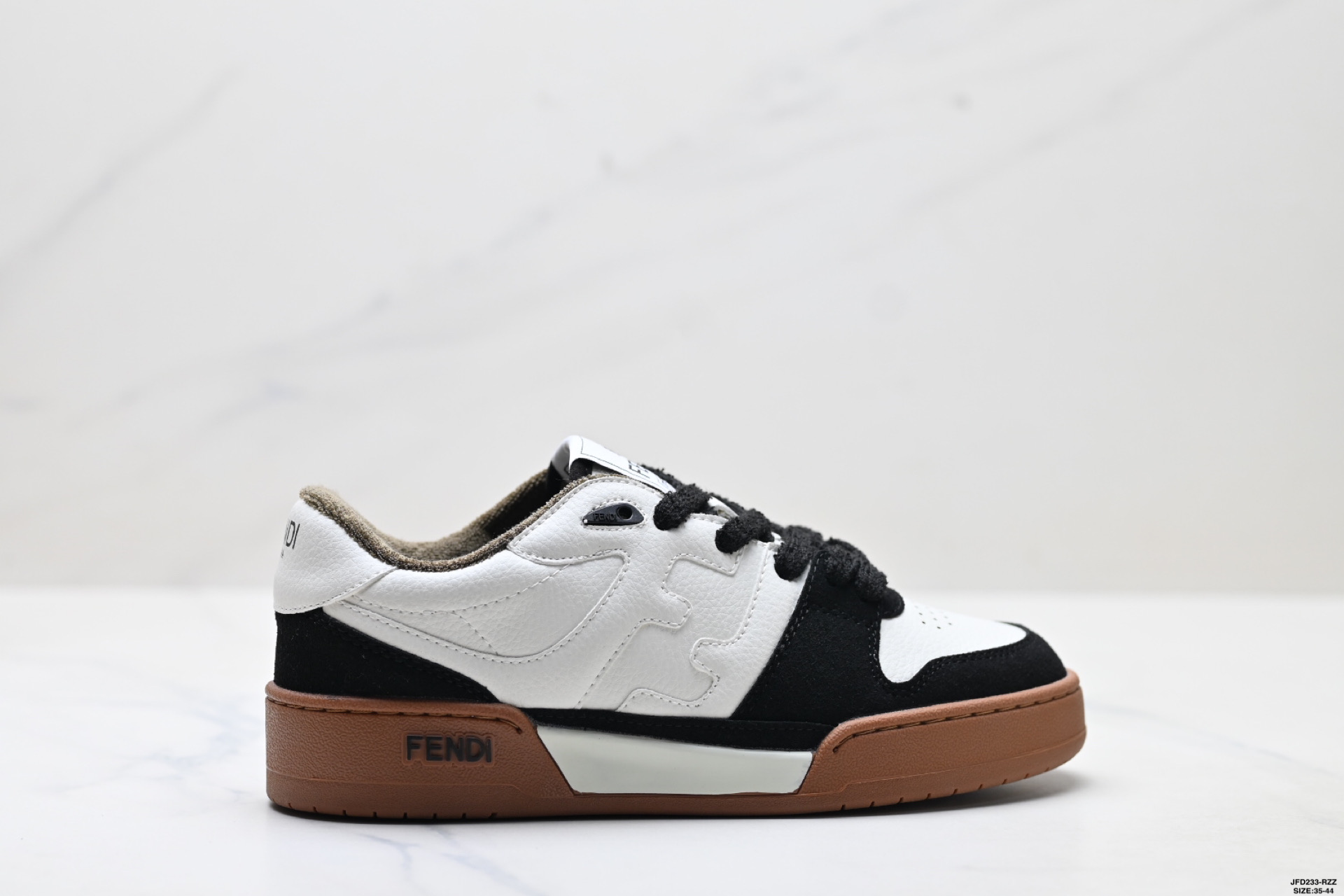 Fendi Match Zapatillas Deportivas de Cuero para Hombre, Estilo Casual