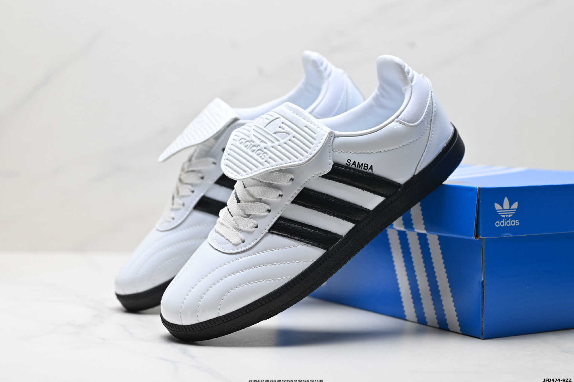 Adidas Originals Samba LT W 漆皮 阿迪达斯桑巴舞系列绅士德训足球风百搭低帮休闲运动板鞋 JI2706