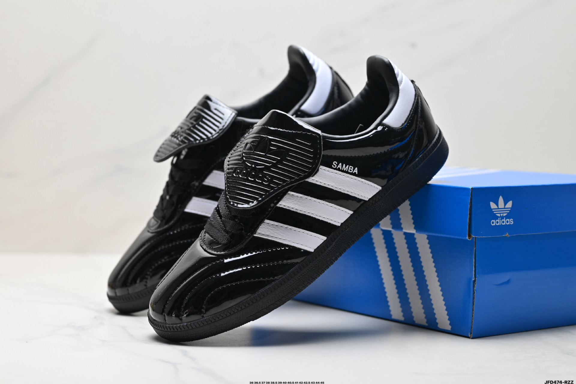 Adidas Originals Samba LT W 漆皮 阿迪达斯桑巴舞系列绅士德训足球风百搭低帮休闲运动板鞋 JI2706