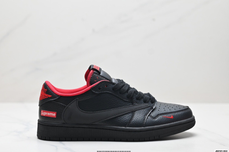 Nike Air Jordan 1 x Travis Scott 'DIY' Black/Red Low Basketball Shoes 1 Nike Air Jordan 1 x Travis Scott ‘DIY’ Black/Red Low Basketball Shoes