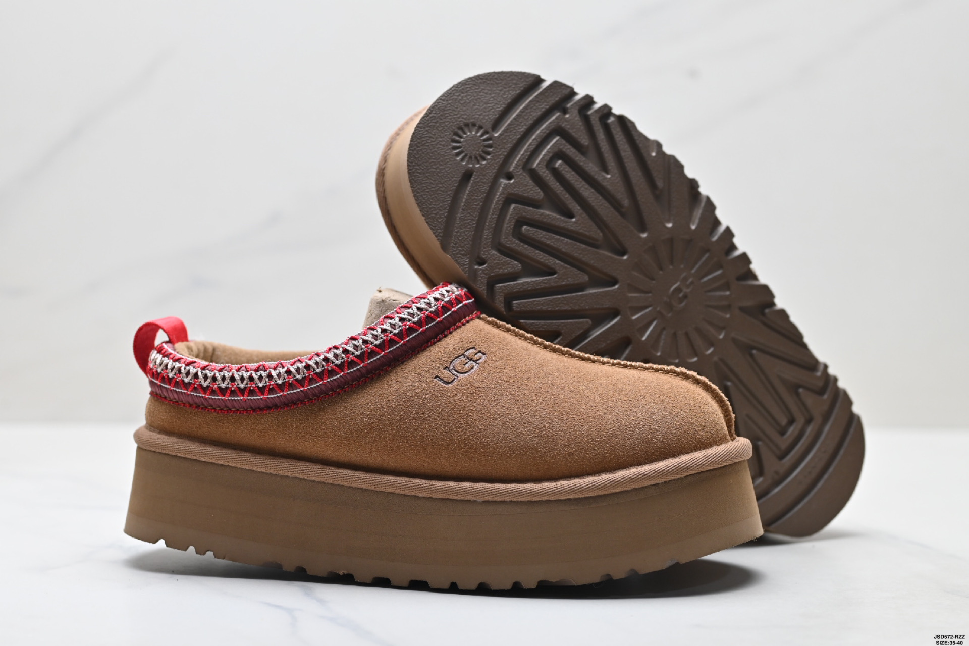 UGG TAZZ 舒适柔软时尚 耐磨增高保暖 民族风一脚蹬保暖雪地靴