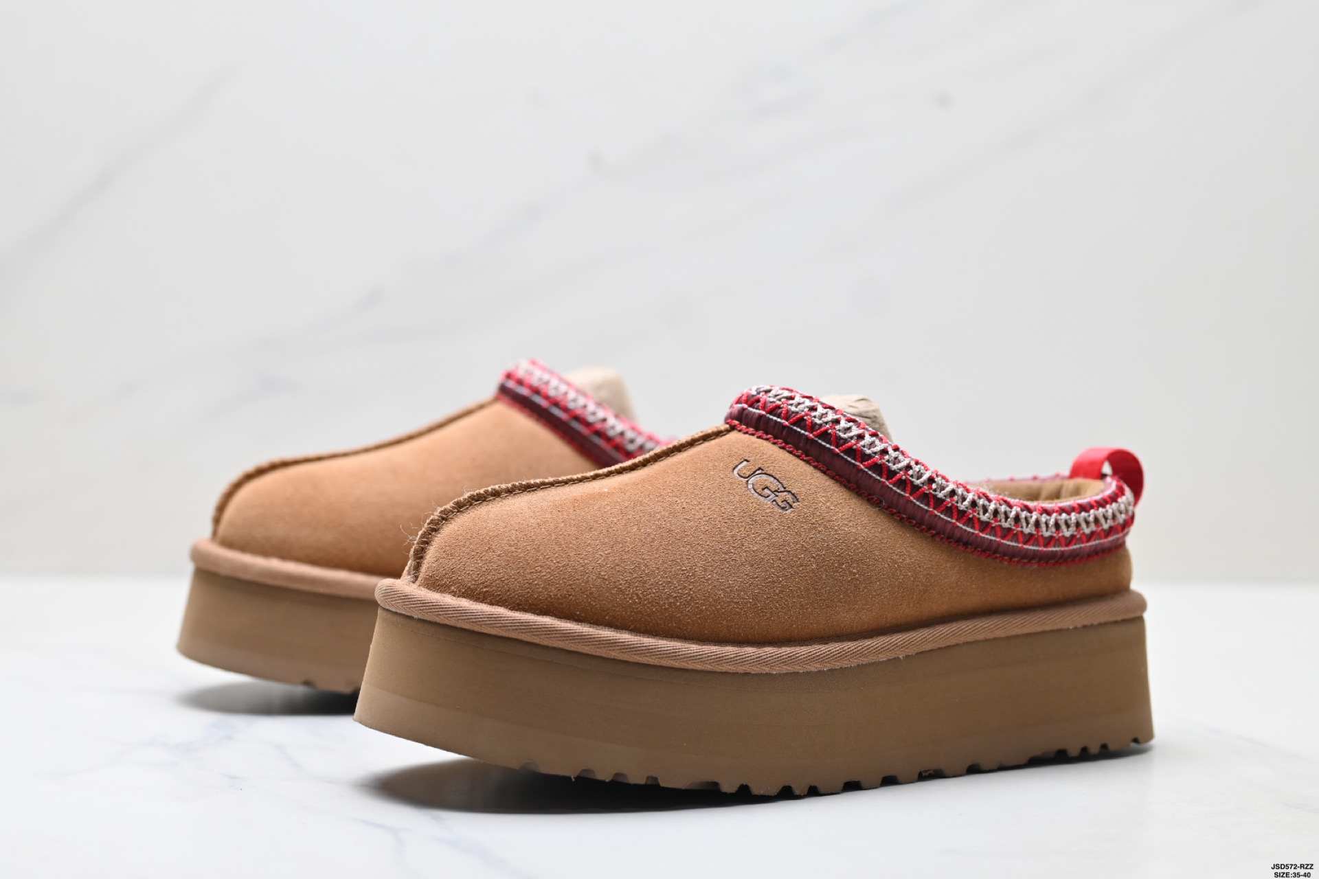 UGG TAZZ 舒适柔软时尚 耐磨增高保暖 民族风一脚蹬保暖雪地靴