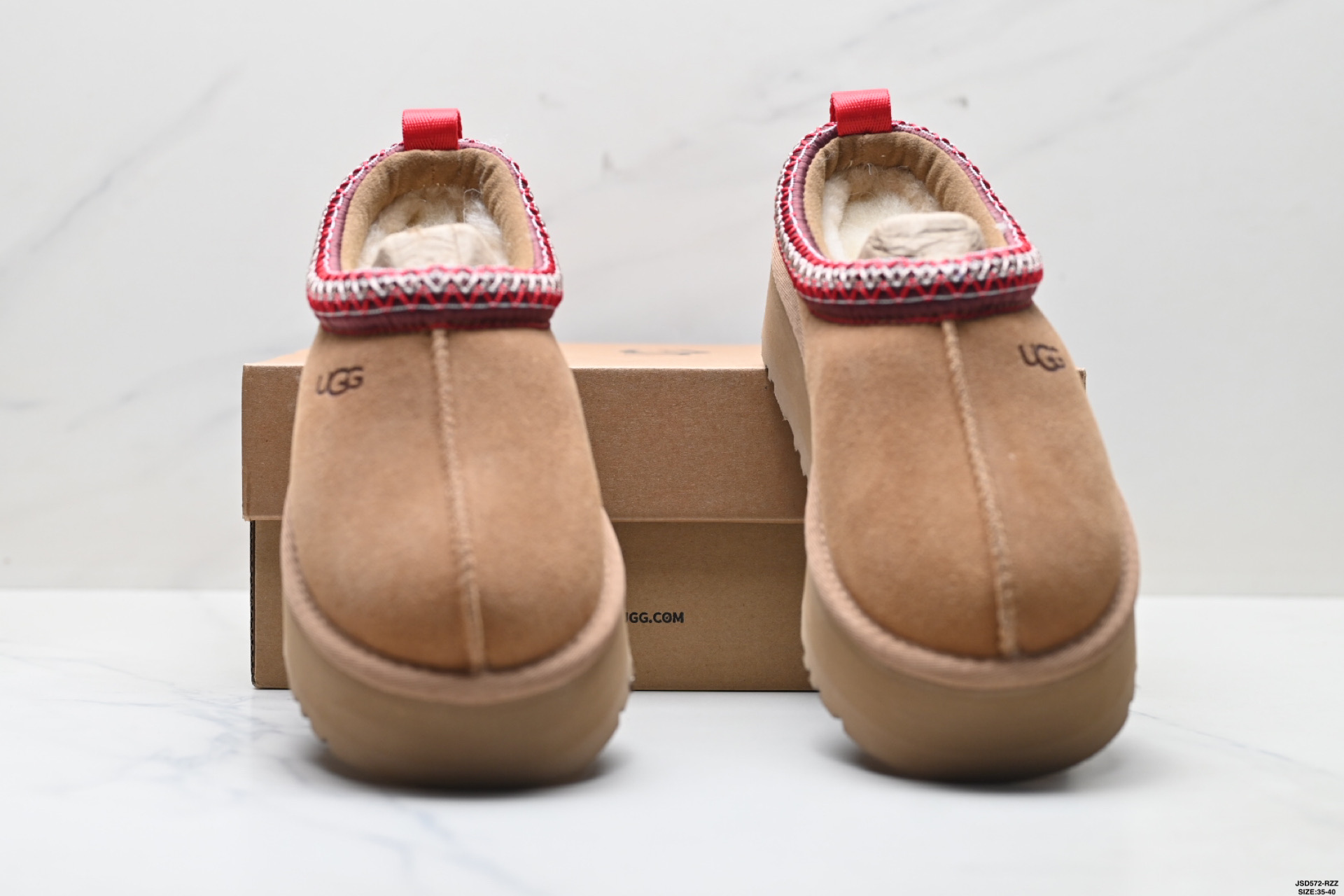 UGG TAZZ 舒适柔软时尚 耐磨增高保暖 民族风一脚蹬保暖雪地靴