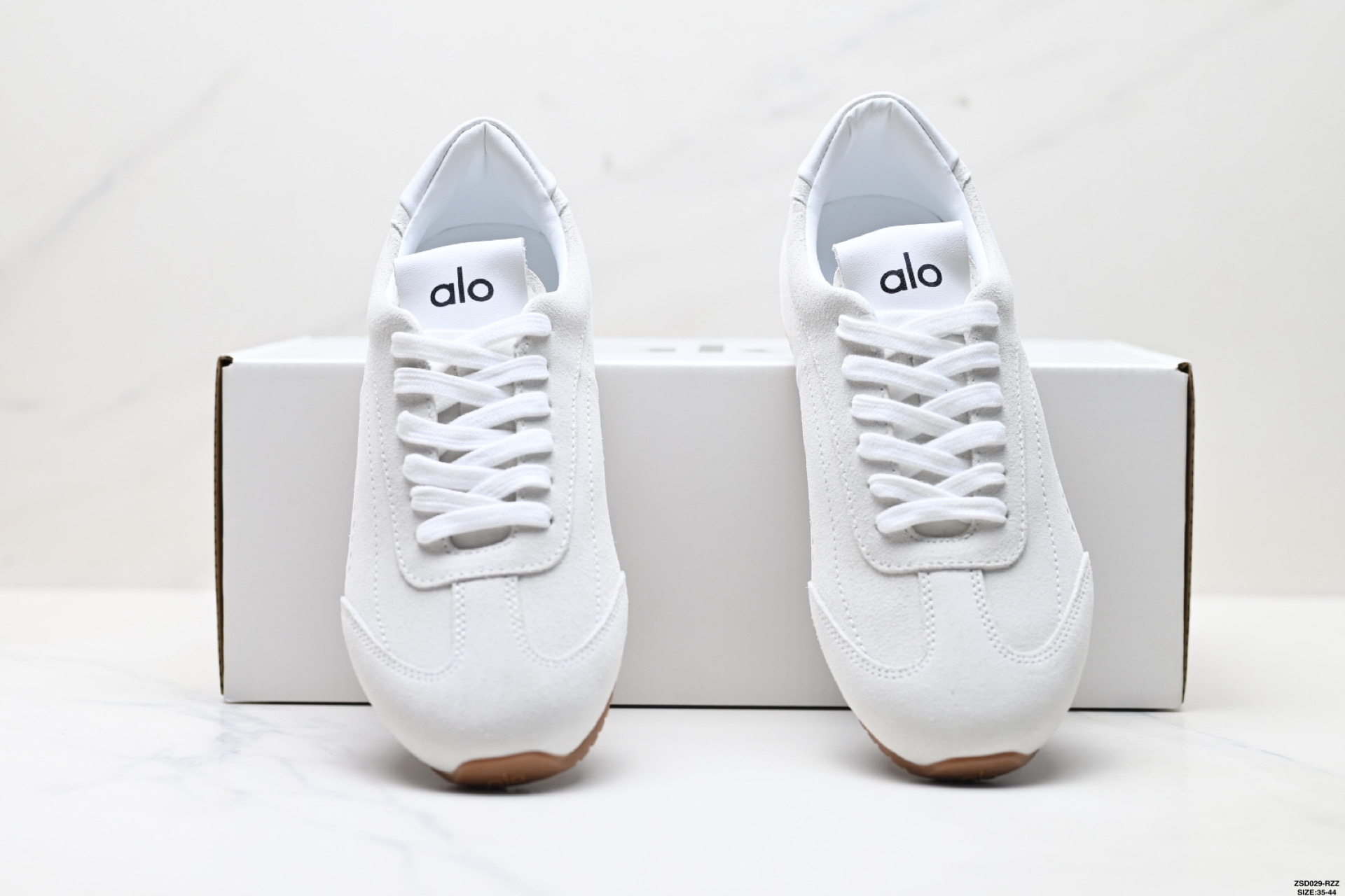 LO YOGAALOSunset新款运动鞋绒面革低帮薄底休闲鞋简约风