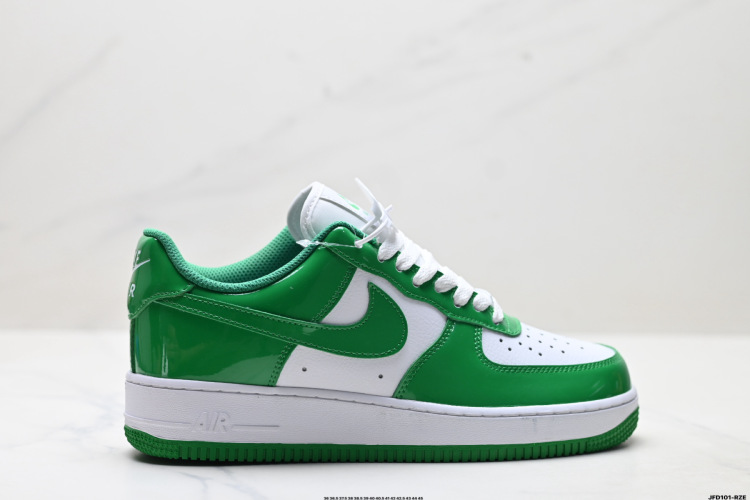Nike Air Force 1 '07: Green & White, Classic Low-Top Sneaker 1 Nike Air Force 1 ’07: Green & White, Classic Low-Top Sneaker
