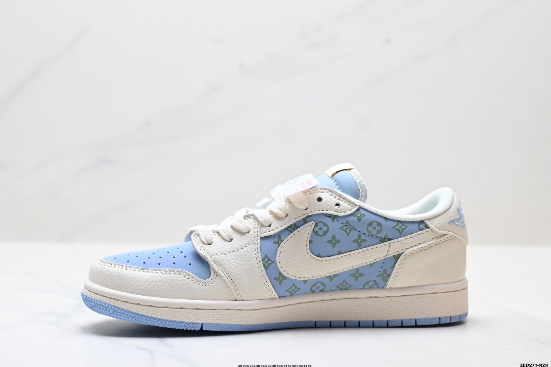 Nike Air Jordan 1 x Travis Scott AJ1倒勾 乔一倒钩 ‘DIY’定制 耐克 低帮文化篮球鞋 ZH2598-163