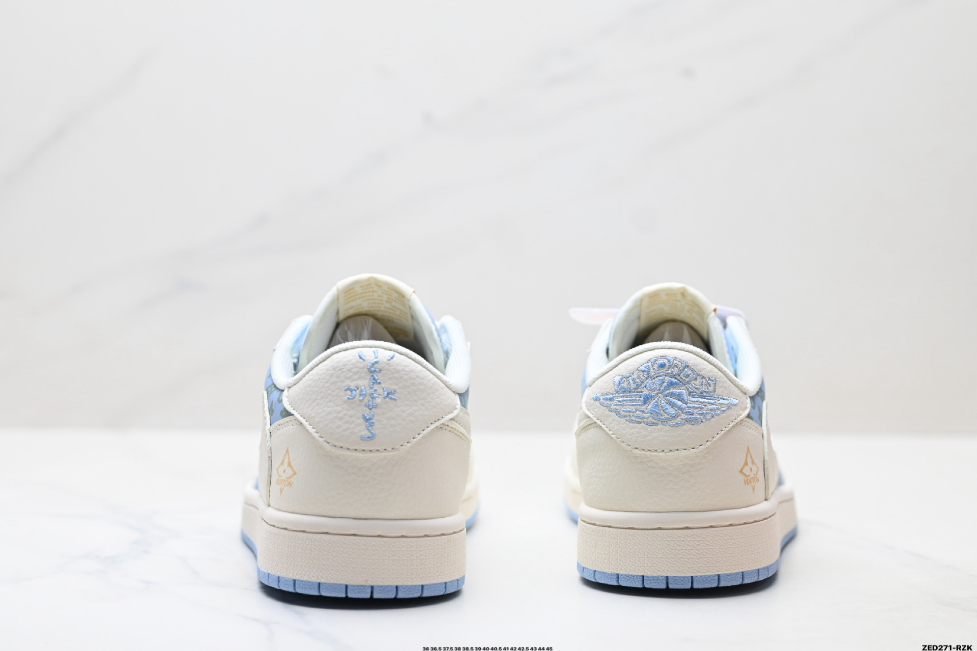 Nike Air Jordan 1 x Travis Scott AJ1倒勾 乔一倒钩 ‘DIY’定制 耐克 低帮文化篮球鞋 ZH2598-163