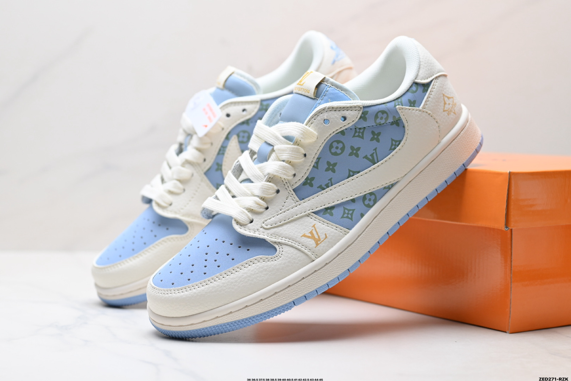 Nike Air Jordan 1 x Travis Scott AJ1倒勾 乔一倒钩 ‘DIY’定制 耐克 低帮文化篮球鞋 ZH2598-163