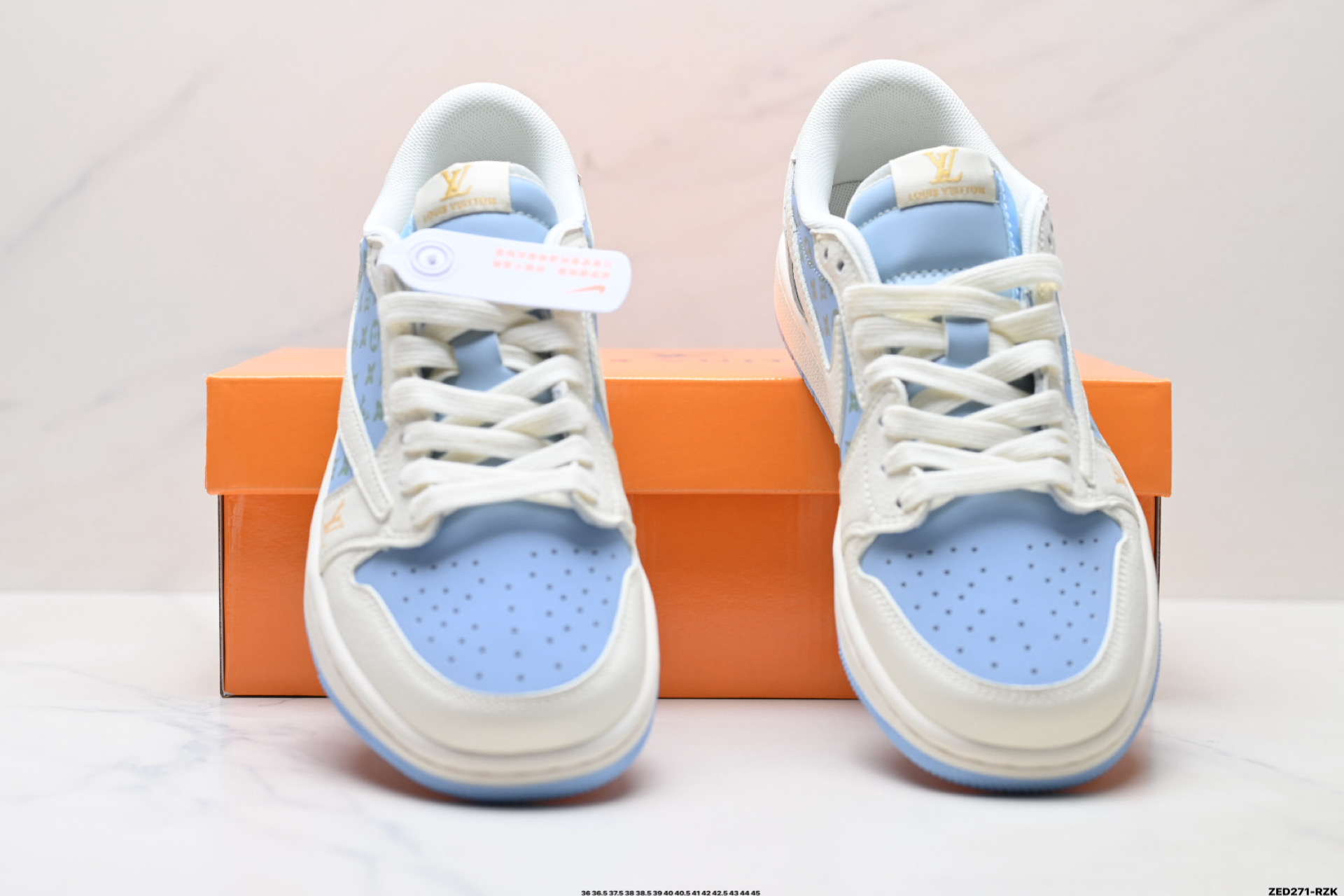 Nike Air Jordan 1 x Travis Scott AJ1倒勾 乔一倒钩 ‘DIY’定制 耐克 低帮文化篮球鞋 ZH2598-163