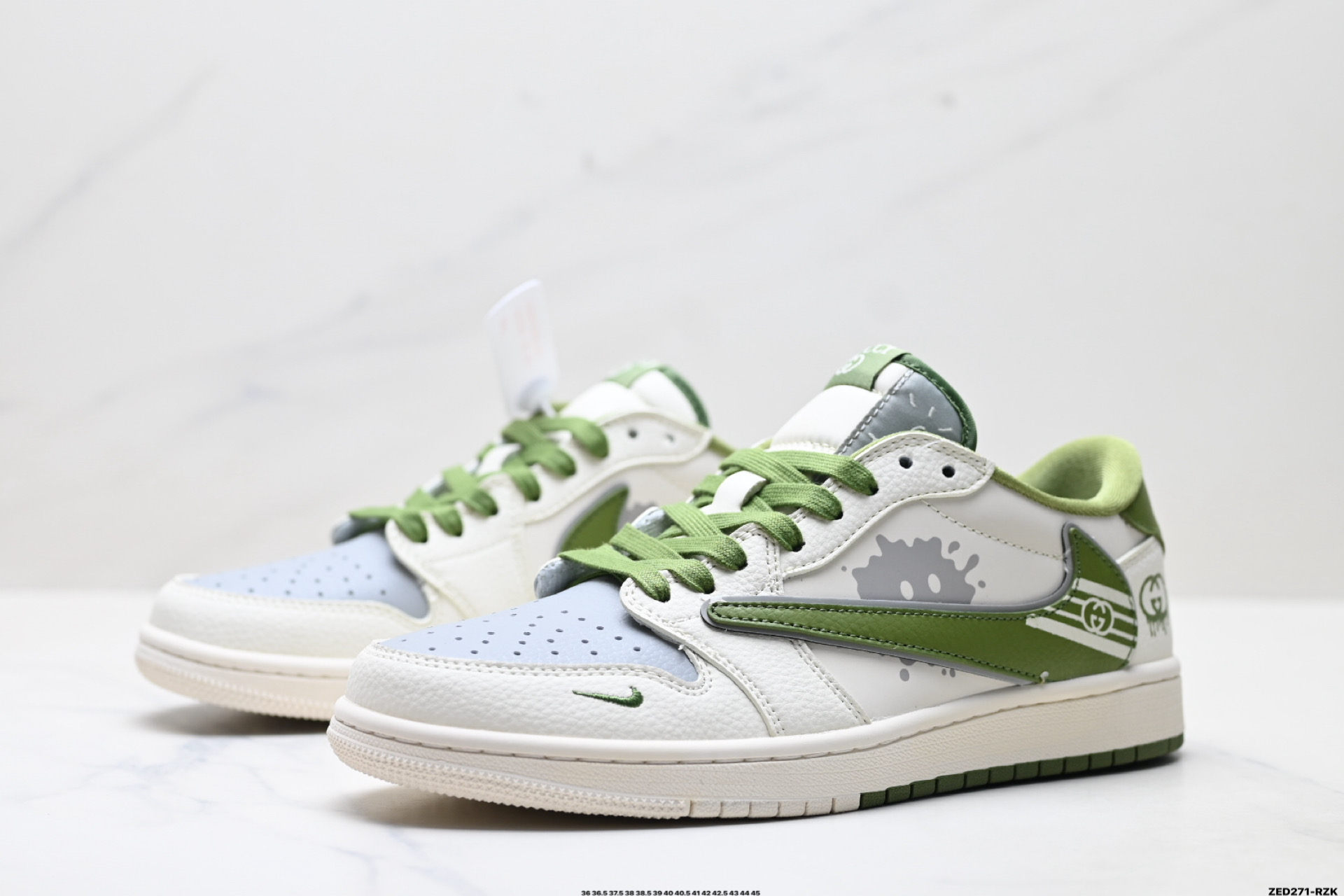 Nike Air Jordan 1 x Travis Scott AJ1倒勾 乔一倒钩 ‘DIY’定制 耐克 低帮文化篮球鞋 XD0798-307