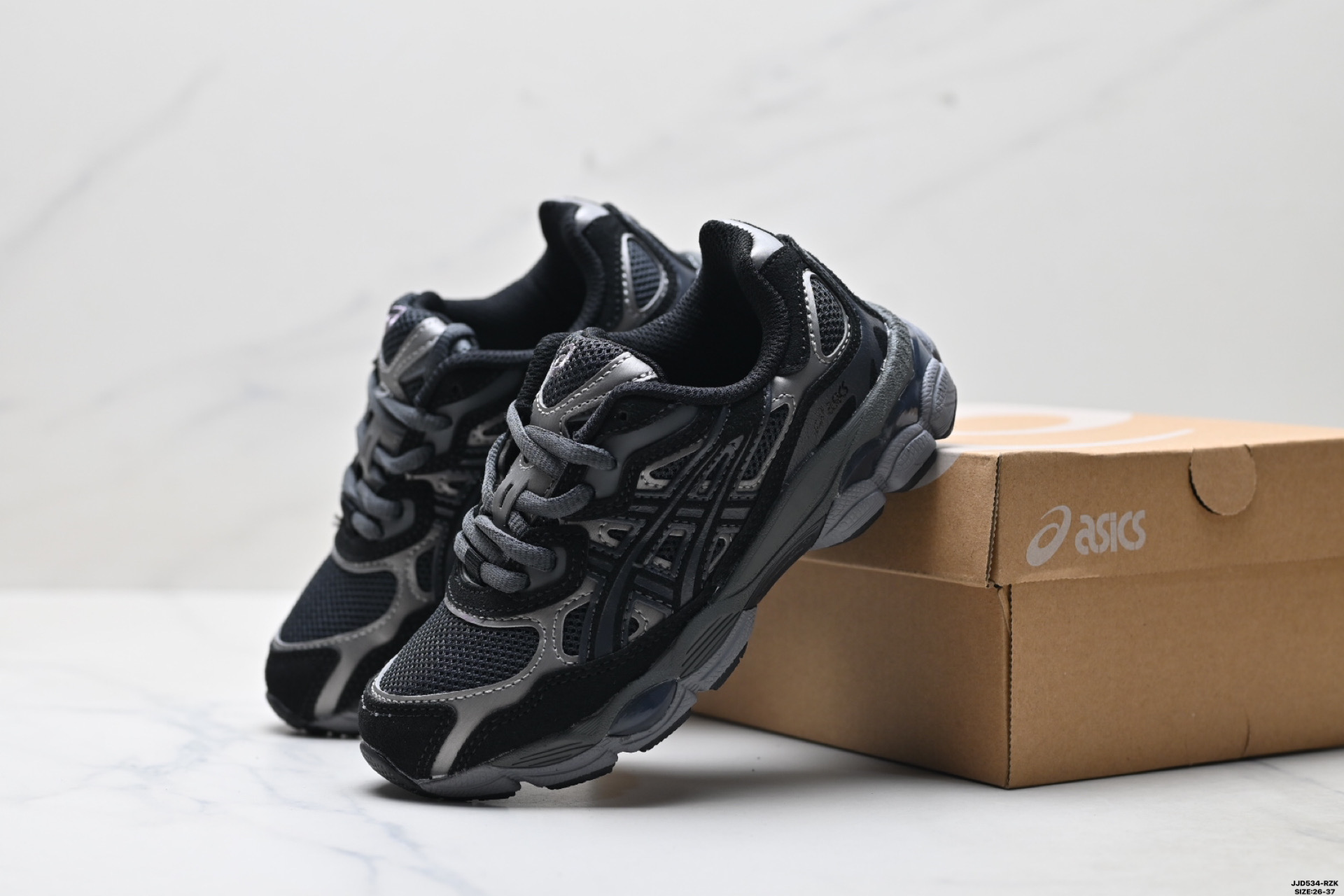 图片[11]-🈴 童鞋✅Asics Gel-Nyc 亚瑟士 透气运动鞋 网眼鞋面 配合部分合成革材质 采用全新AHAR+橡胶材质 更加耐磨 货号：1201A789-001 尺码：26-37 ID：JJD534-RZK-选品中心