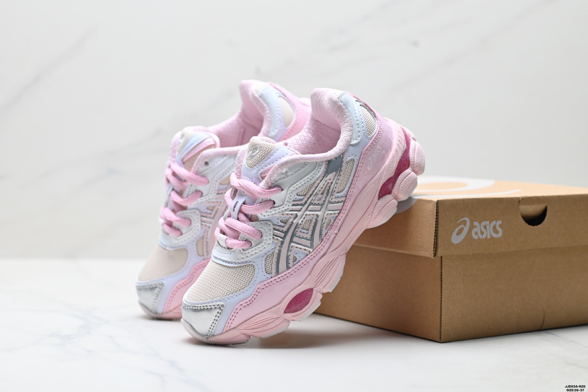 图片[2]-🈴 童鞋✅Asics Gel-Nyc 亚瑟士 透气运动鞋 网眼鞋面 配合部分合成革材质 采用全新AHAR+橡胶材质 更加耐磨 货号：1201A789-001 尺码：26-37 ID：JJD534-RZK-选品中心