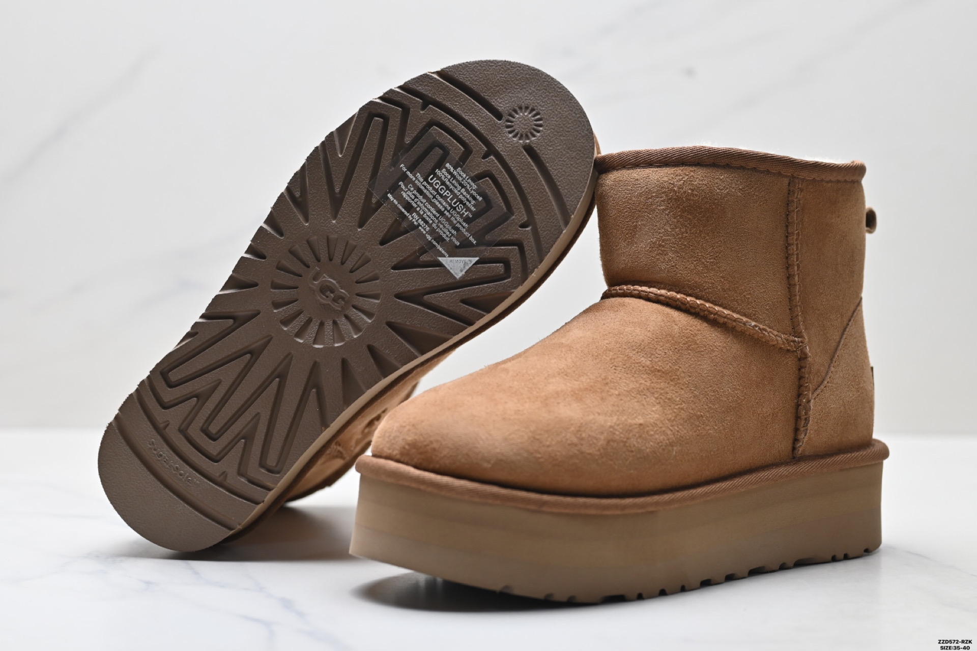 260 UGG 周冬雨3cm厚底迷你短靴 UGG2022秋冬新款 女士经典迷你厚底短筒靴