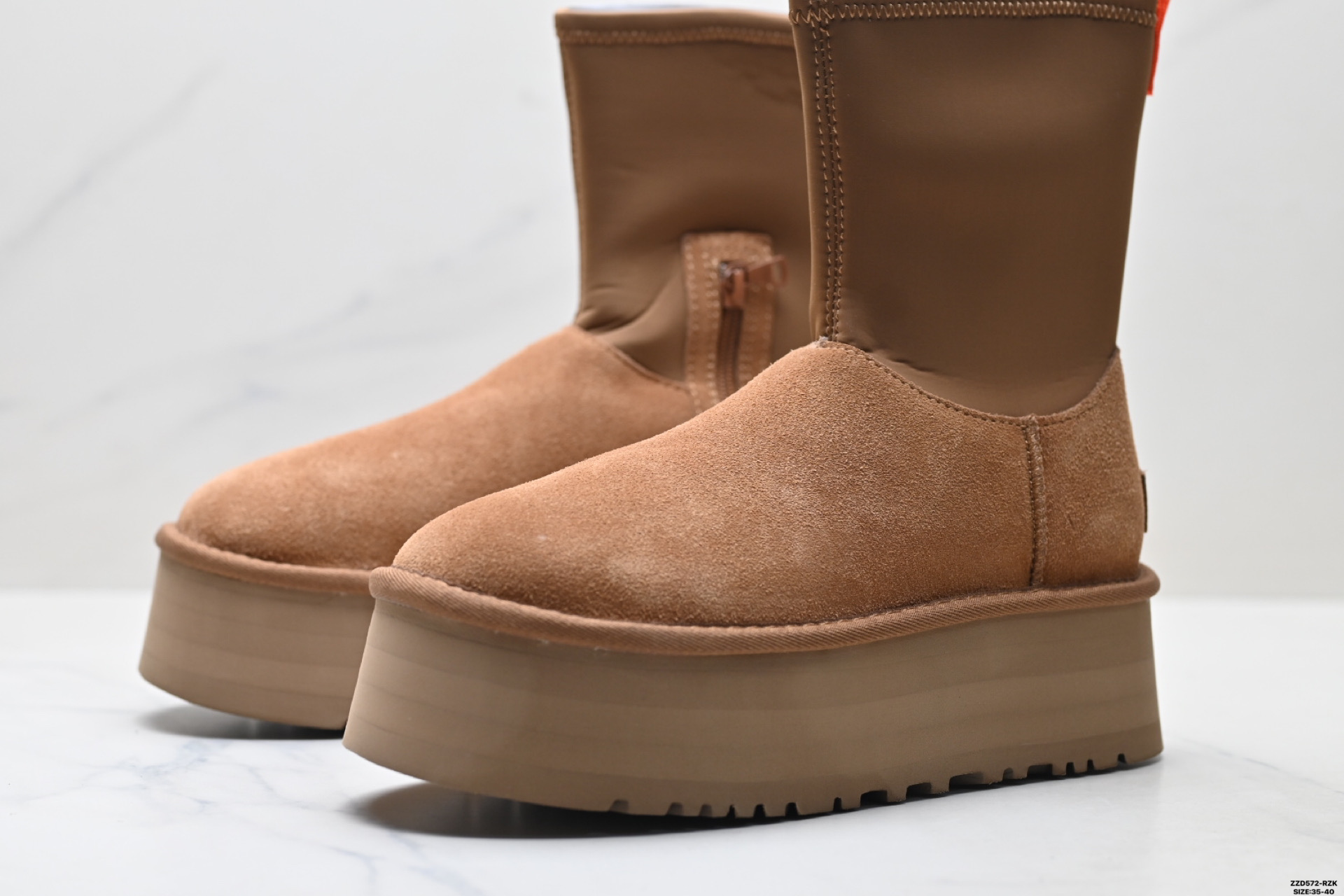 260 UGG厚底增高桑波村雪地靴女皮毛一体高靴2024新款冬季加绒加厚底保暖面包棉鞋