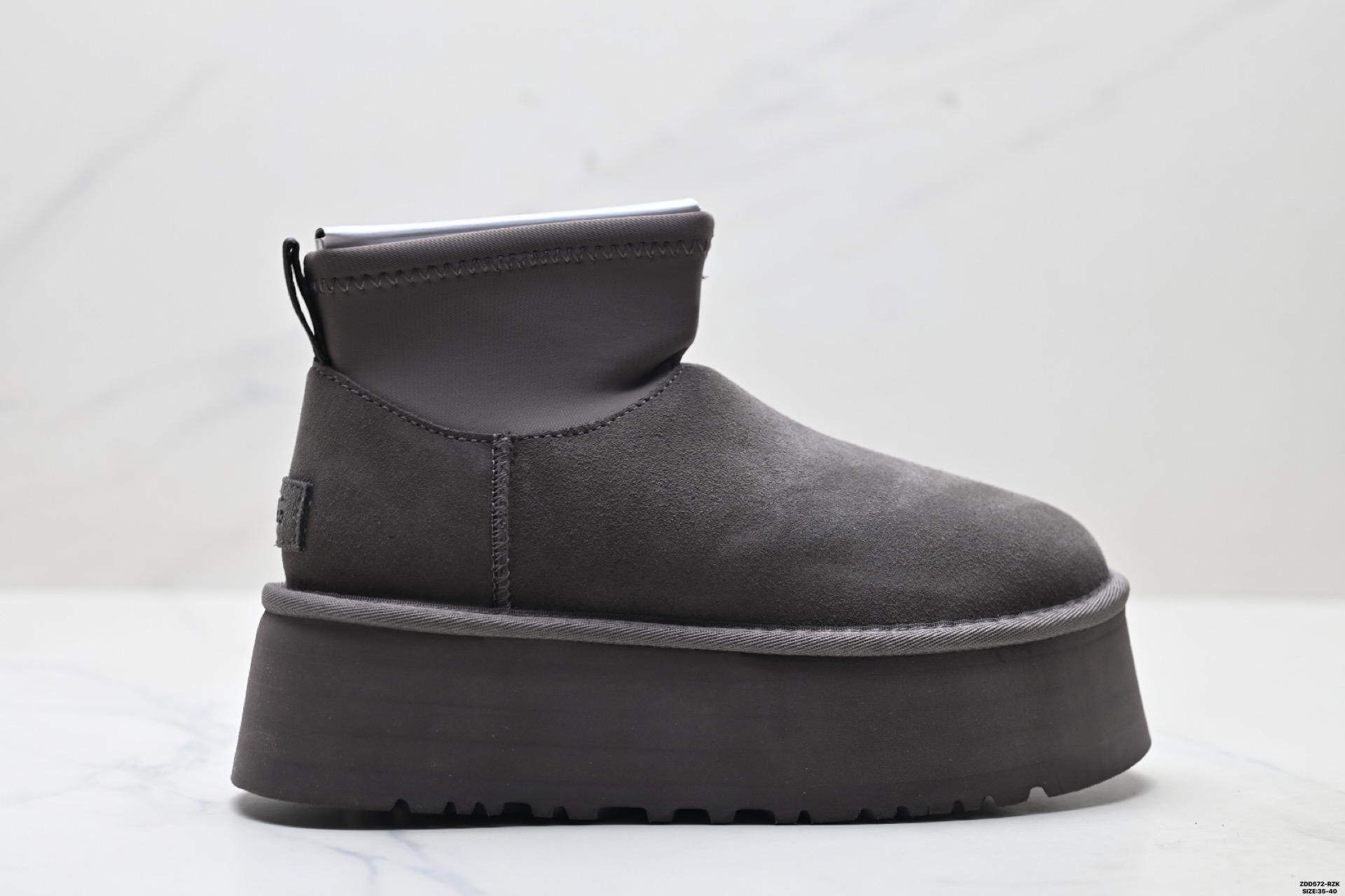 UGG Botas Cortas de Plataforma en Ante Negro para Mujer, Cálidas y Cómodas 5 i1758643727686 394 0 0