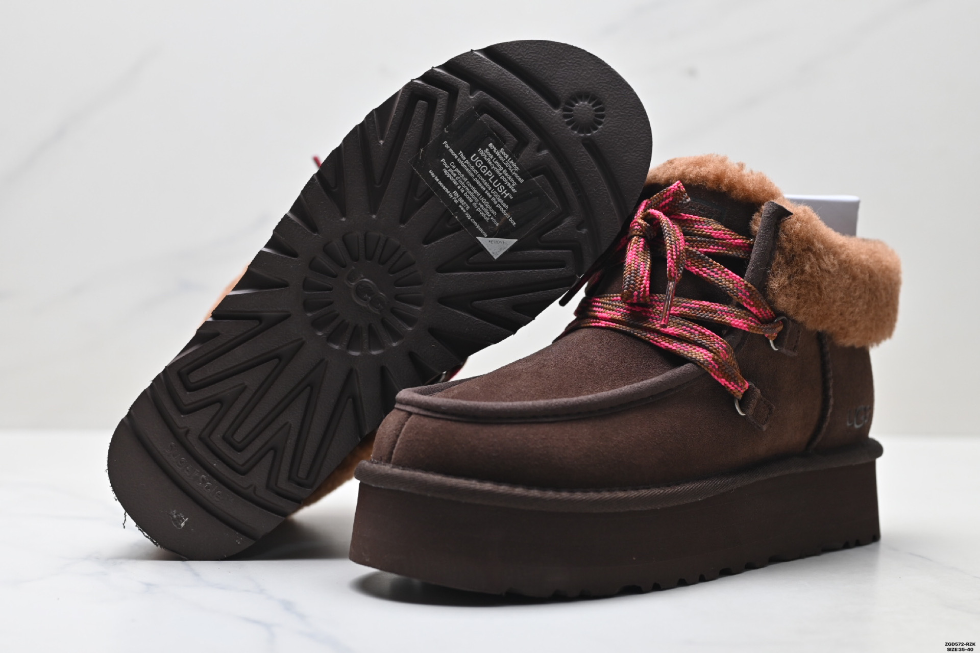 UGG Funkarra Botines de Plataforma con Cordones para Mujer - Marrón 9 i1758644440535 2982 0 7