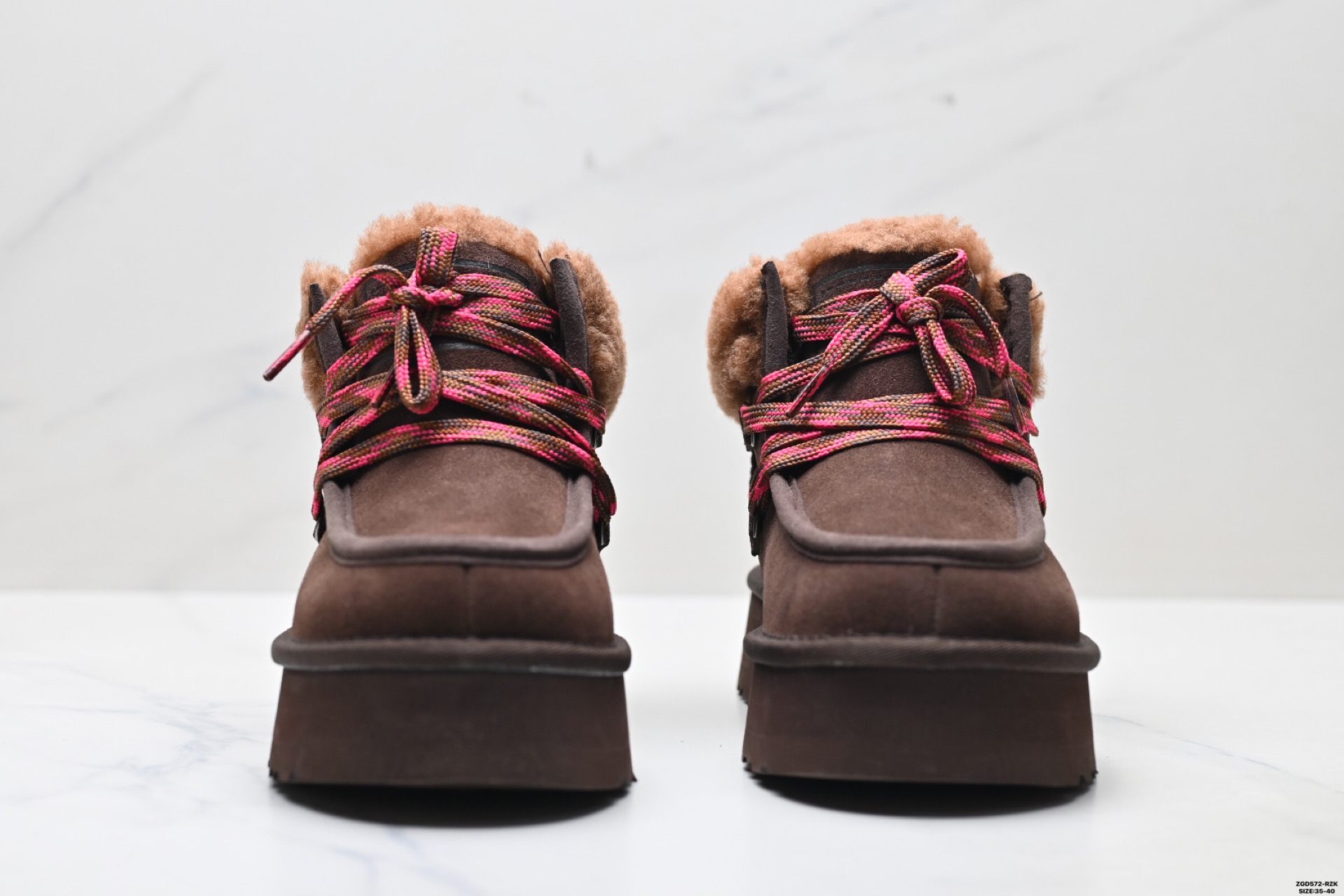 UGG Funkarra Botines de Plataforma con Cordones para Mujer - Marrón 8 i1758644441346 5942 0 6