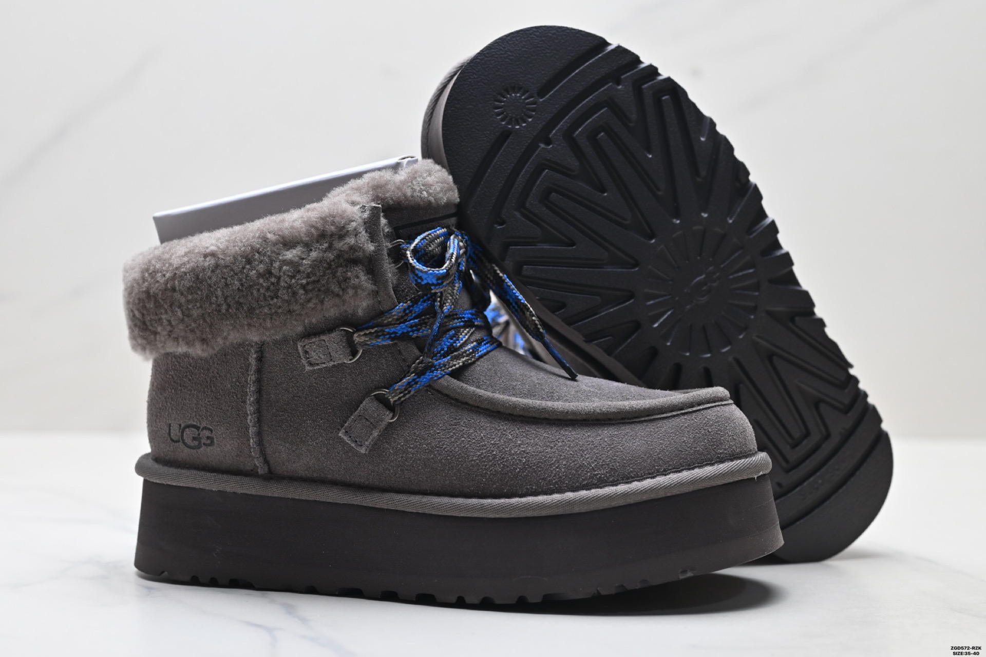 300 UGG Funkarra 芙卡拉 磨砂皮 保暖防滑 加绒 增高厚底舒适圆头 短靴 女款