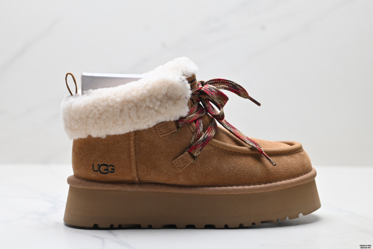 UGG Funkarra Suede Leather Ankle Boots with Shearling Trim - Women's 1 UGG Funkarra Suede Leather Ankle Boots with Shearling Trim – Women’s