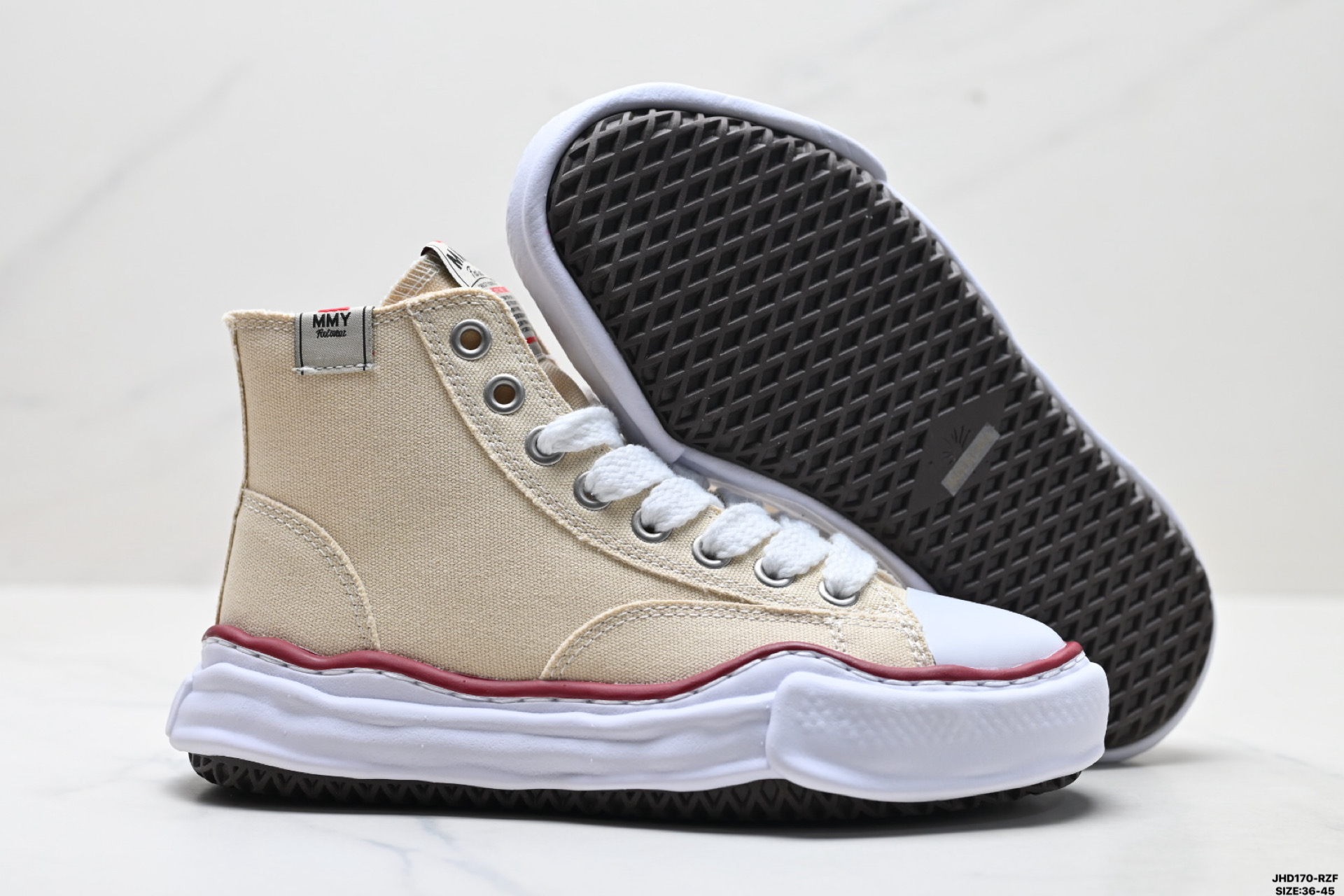 200 新款三原康裕高帮鞋MMY溶解鞋厚底男女情侣同款增高帆布鞋潮鞋 Original Sole 高帮板鞋